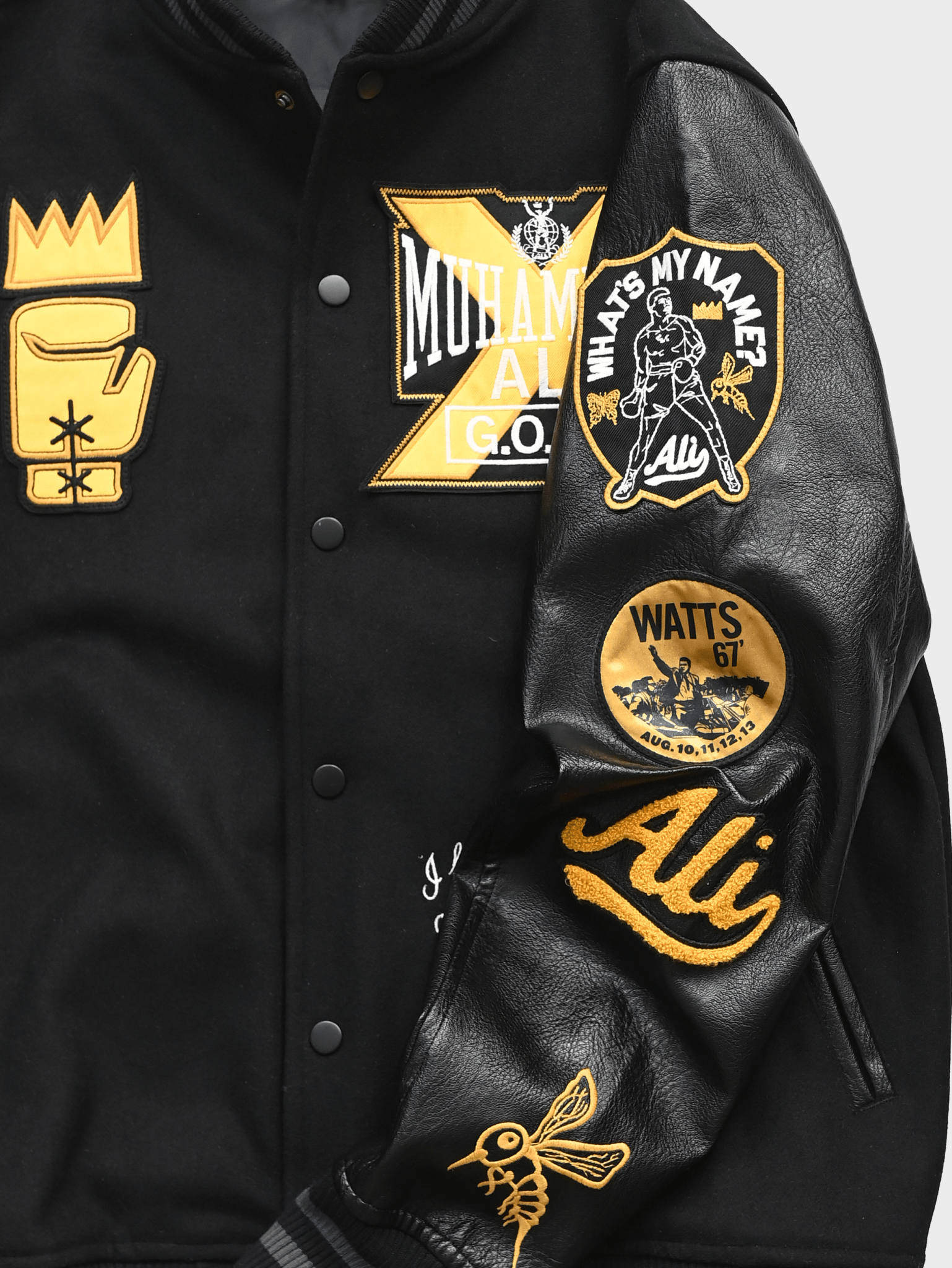 Ali Champ Is Back Black Varsity Jacket - Roots of Fight