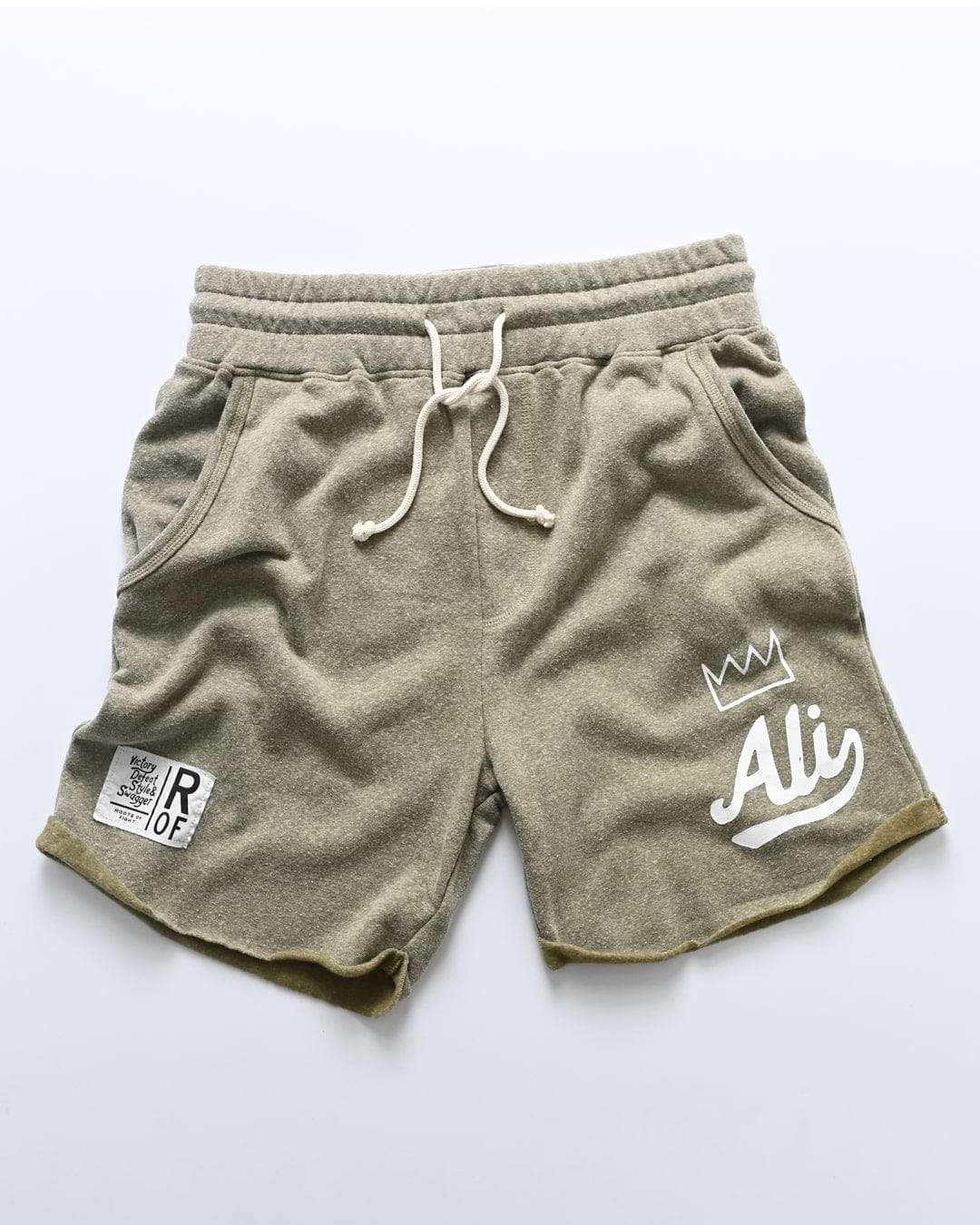 Ali Crown Olive Shorts - Roots of Fight