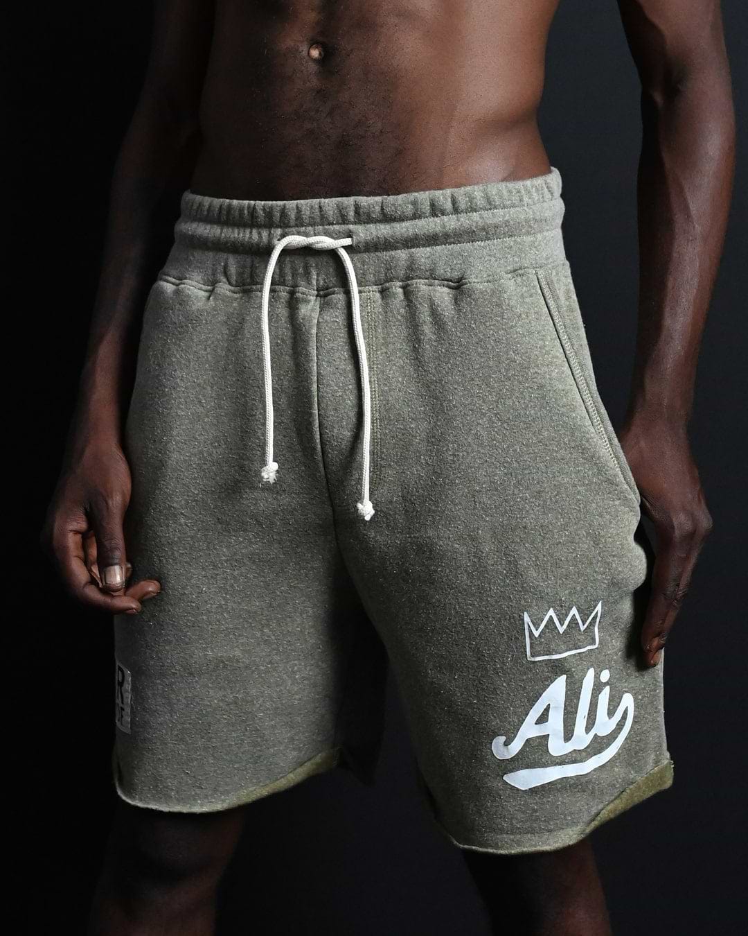 Ali Crown Olive Shorts - Roots of Fight