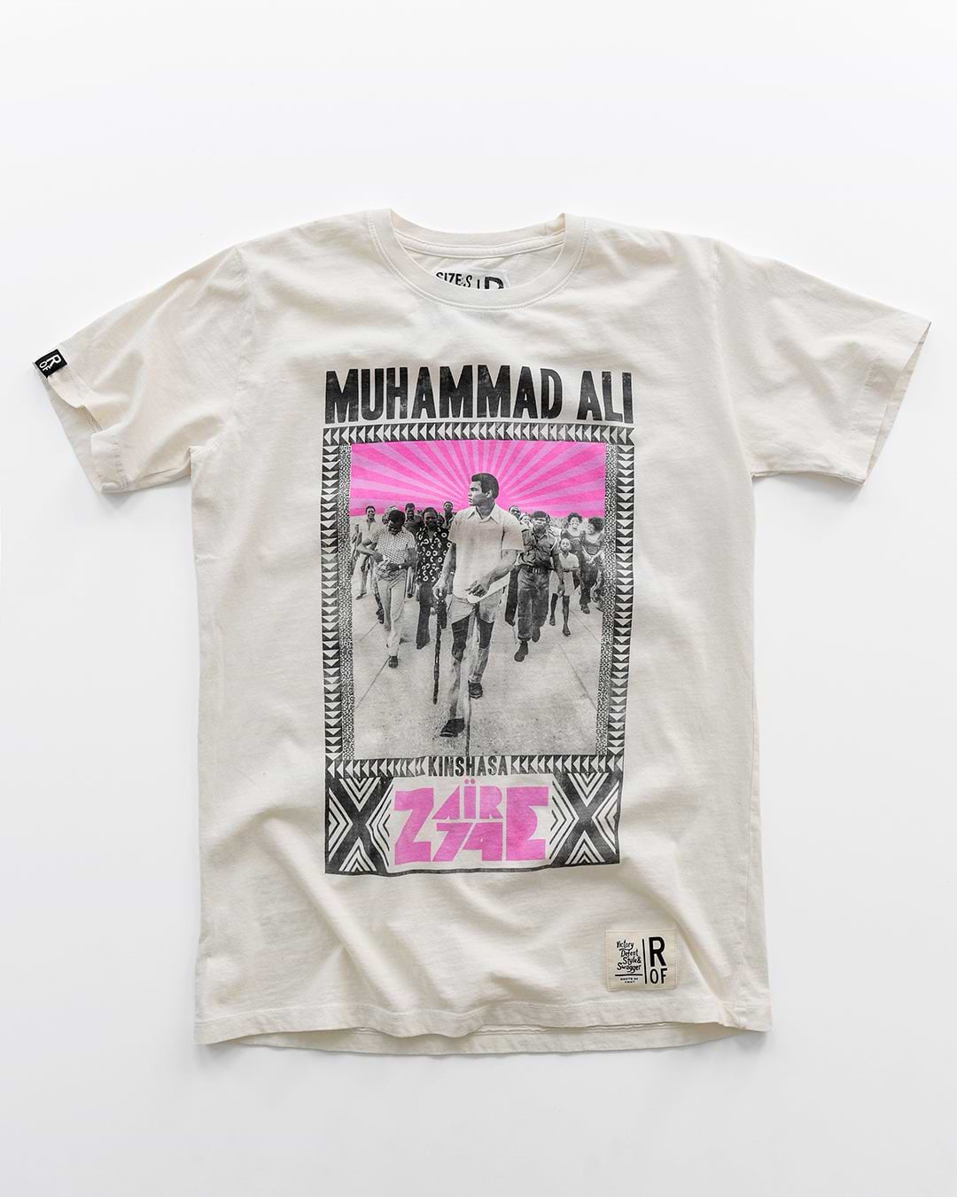 Ali Kinshasa Zaire '74 White Tee - Roots of Fight