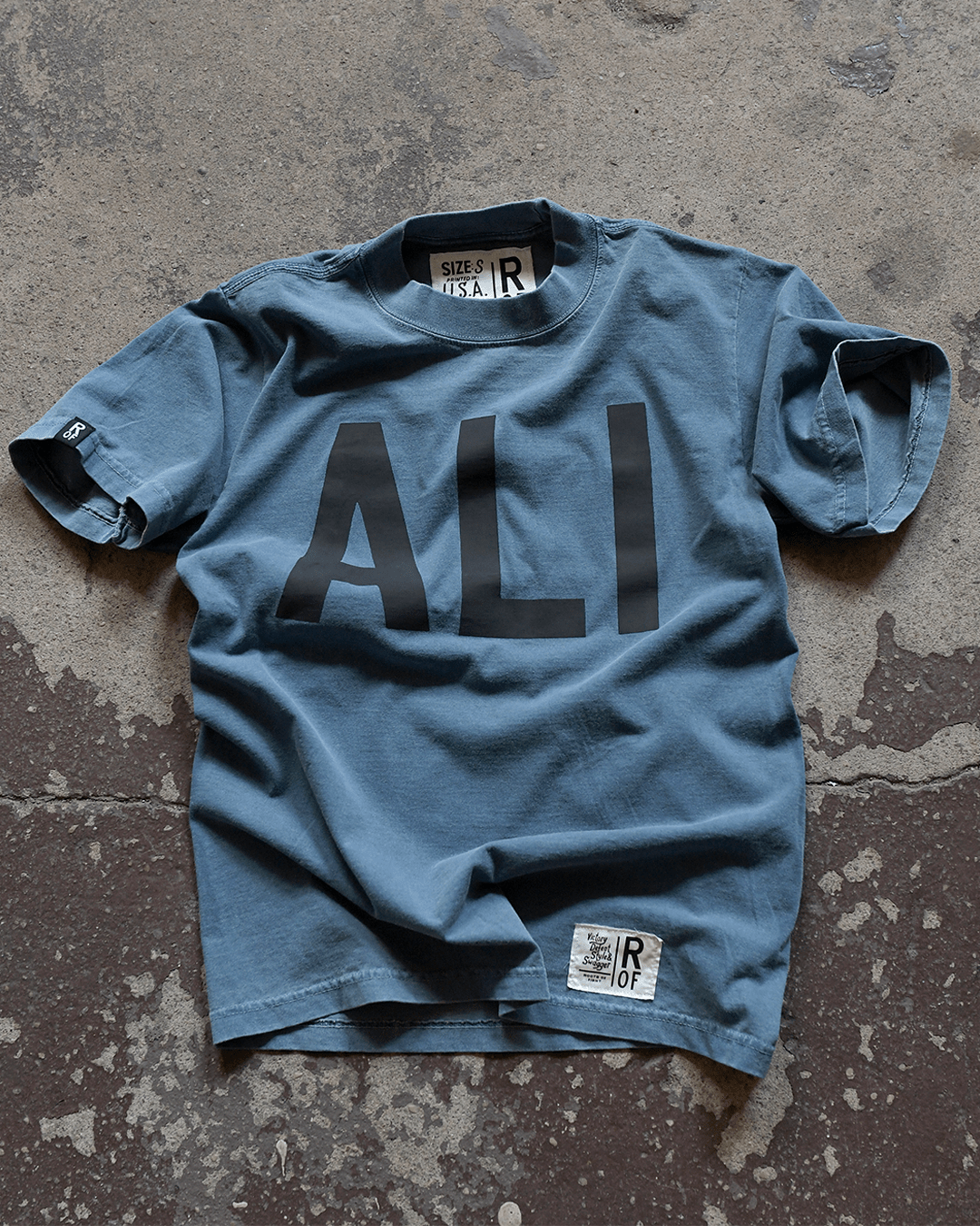 Ali Legacy Denim Heavyweight Tee - Roots of Fight
