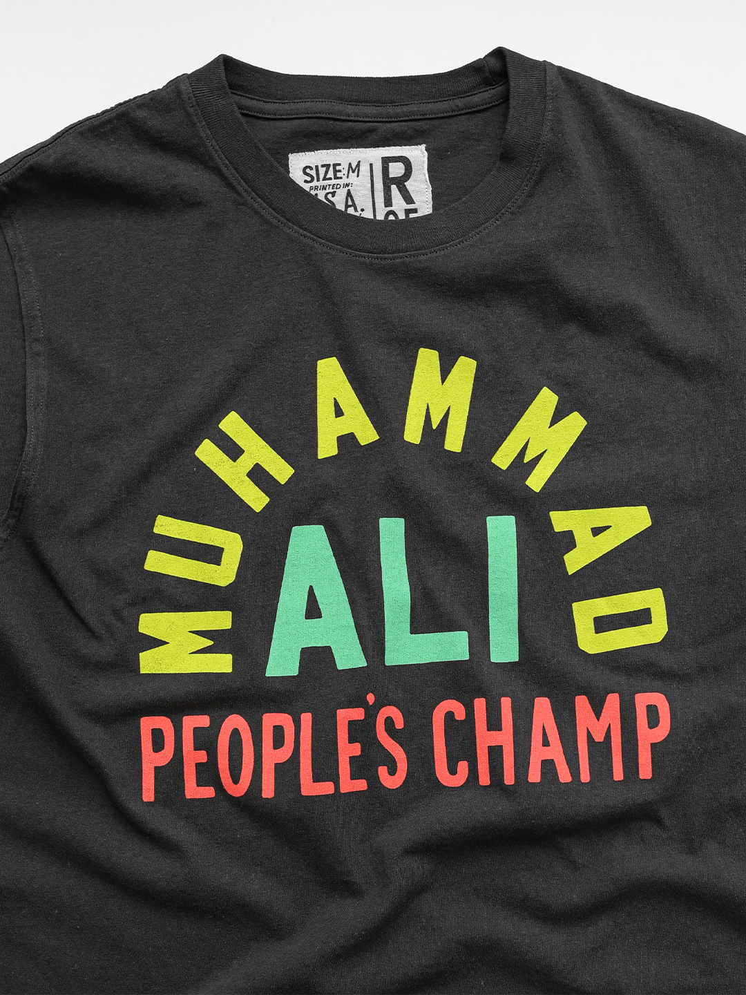 Ali People's Champ Black Muscle Tee - Roots of Fight