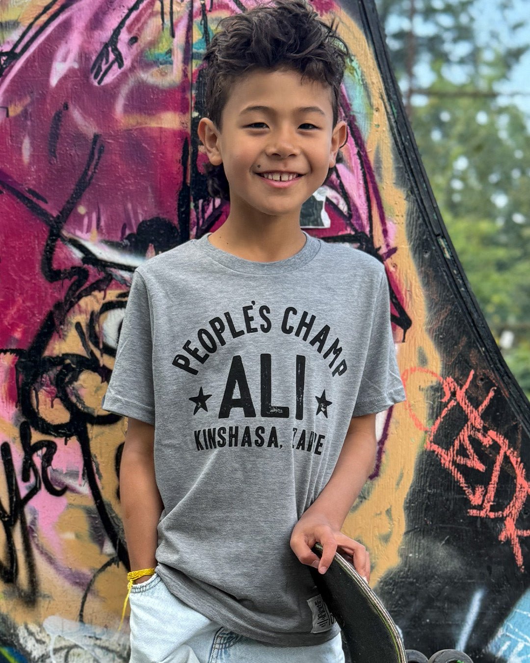 Ali Rumble Quote Grey Kid&#39;s Tee - Roots of Fight