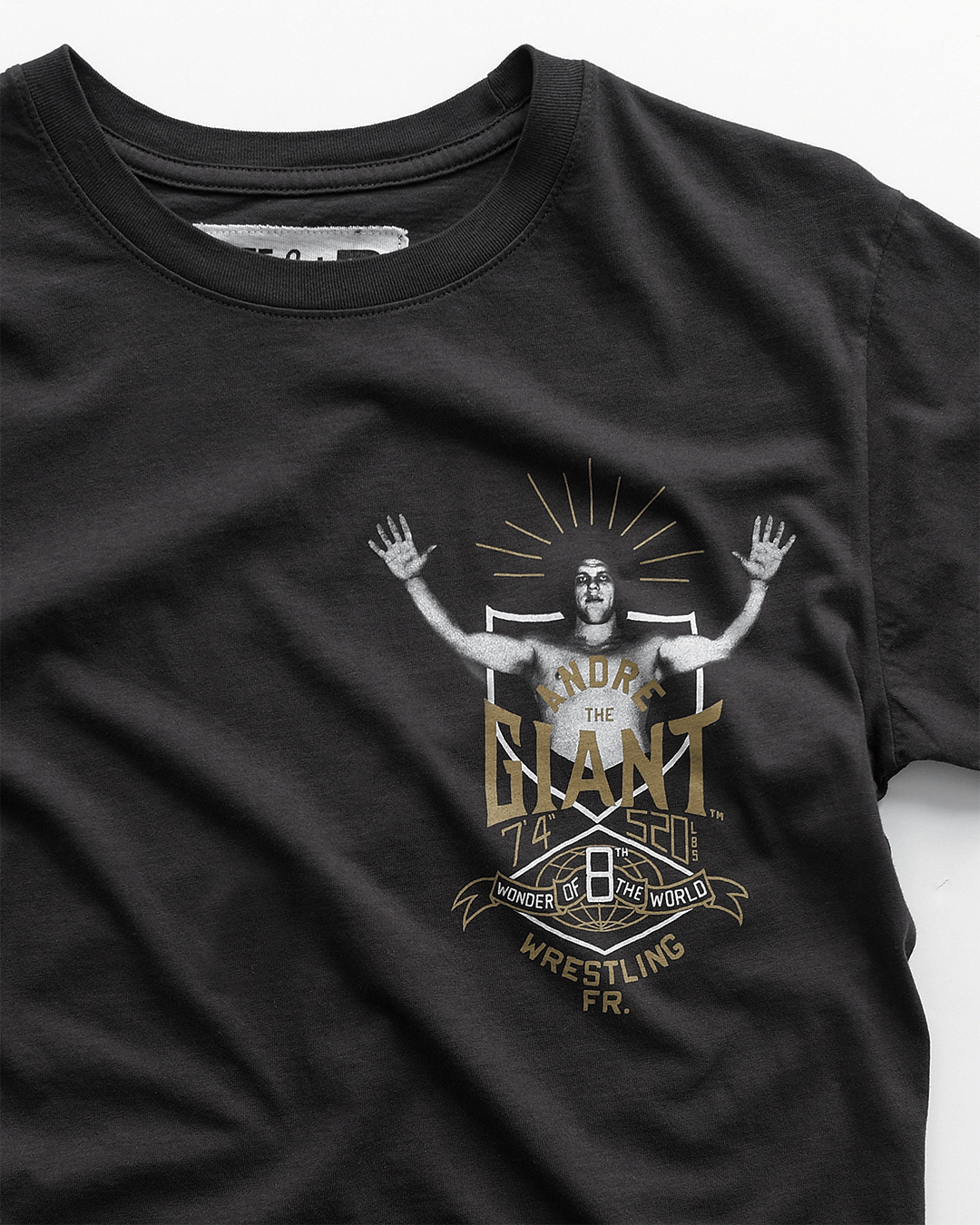 Andre The Giant Eighth Wonder Black Tee - Roots of Fight