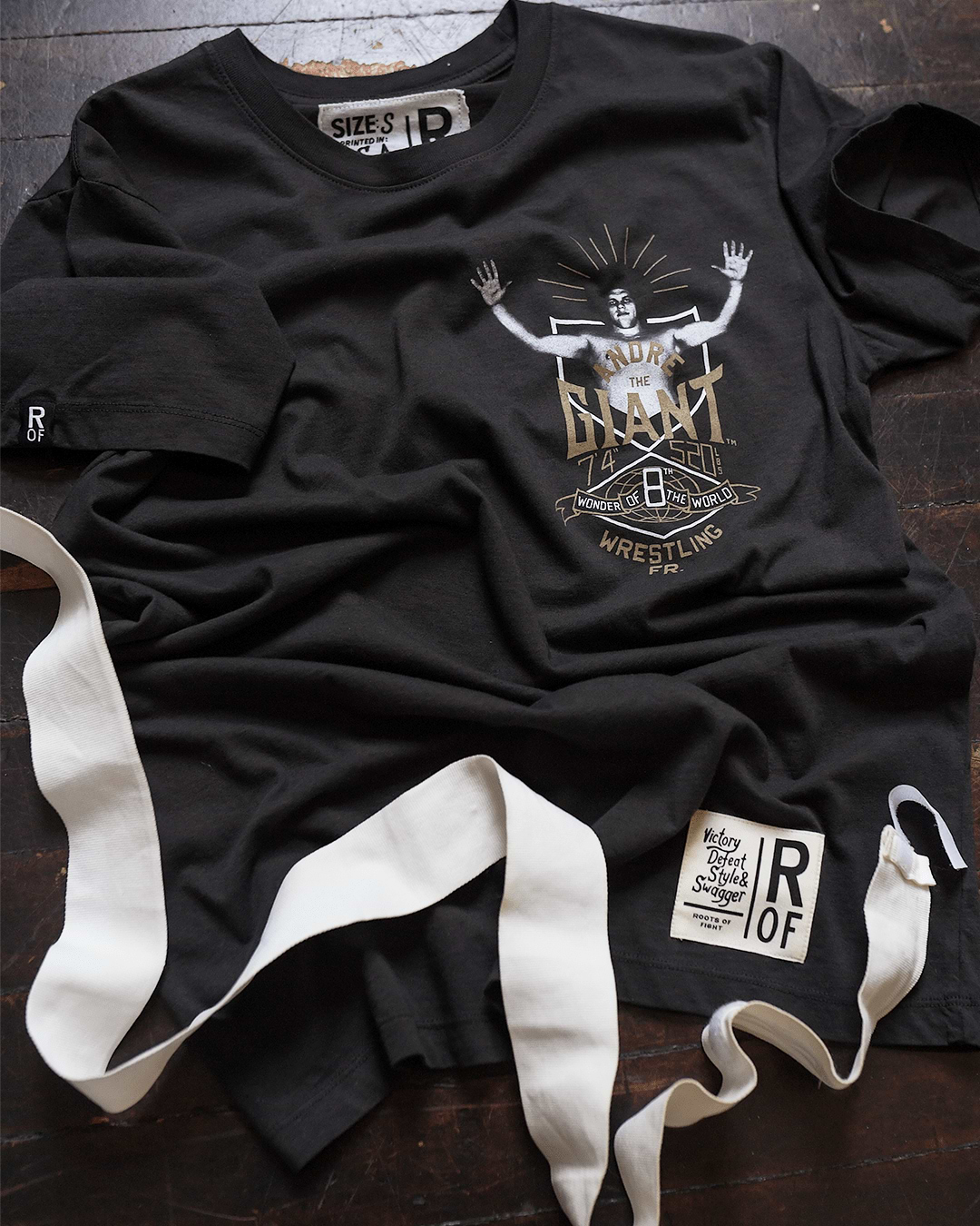 Andre The Giant Eighth Wonder Black Tee - Roots of Fight