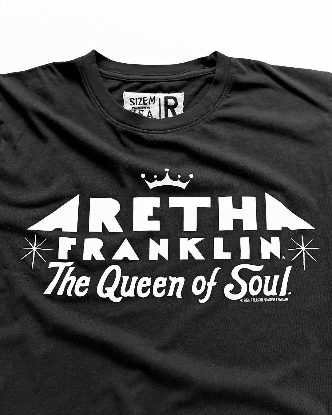 Aretha Franklin Queen of Soul Black Tee - Roots of Fight