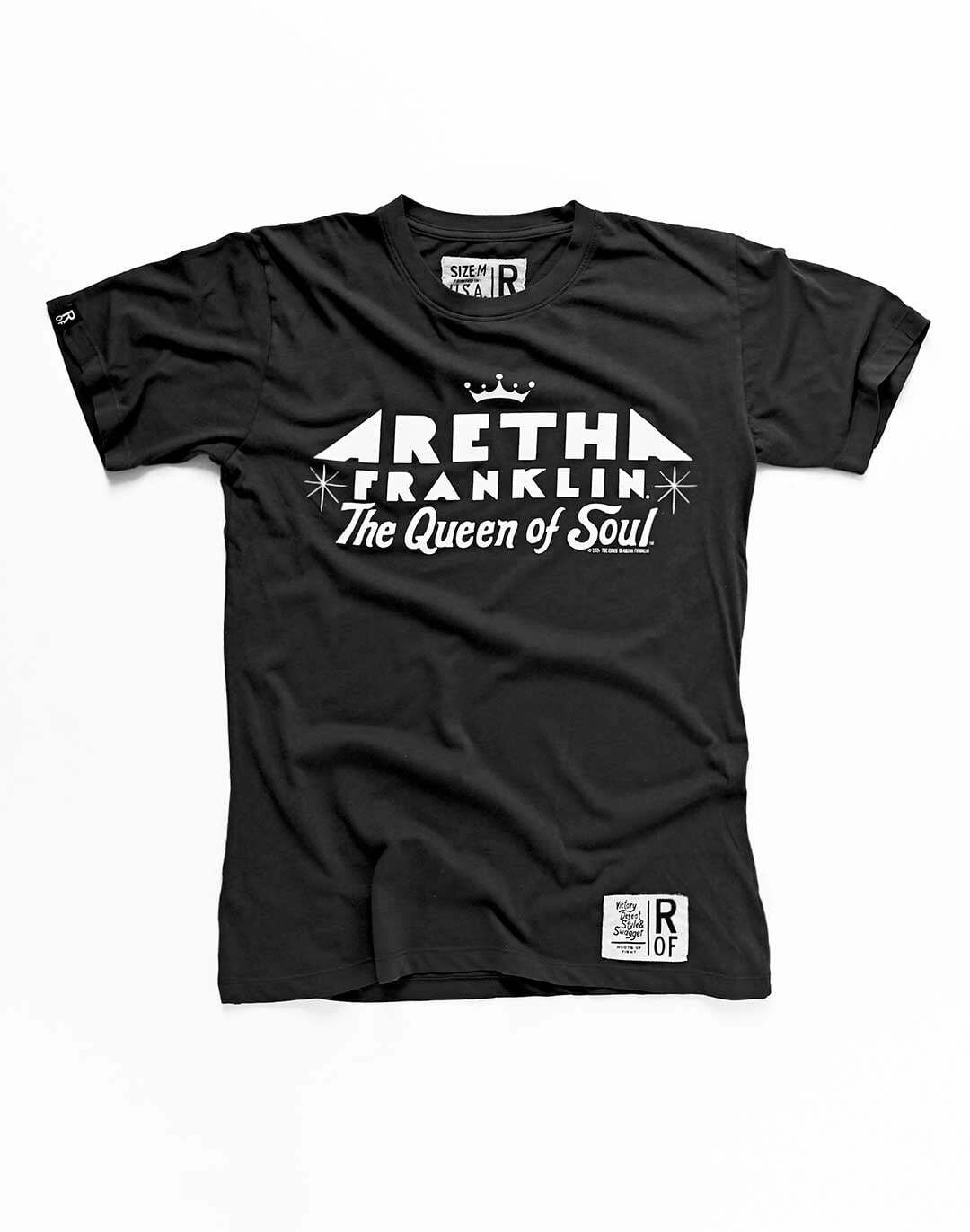 Aretha Franklin Queen of Soul Black Tee - Roots of Fight