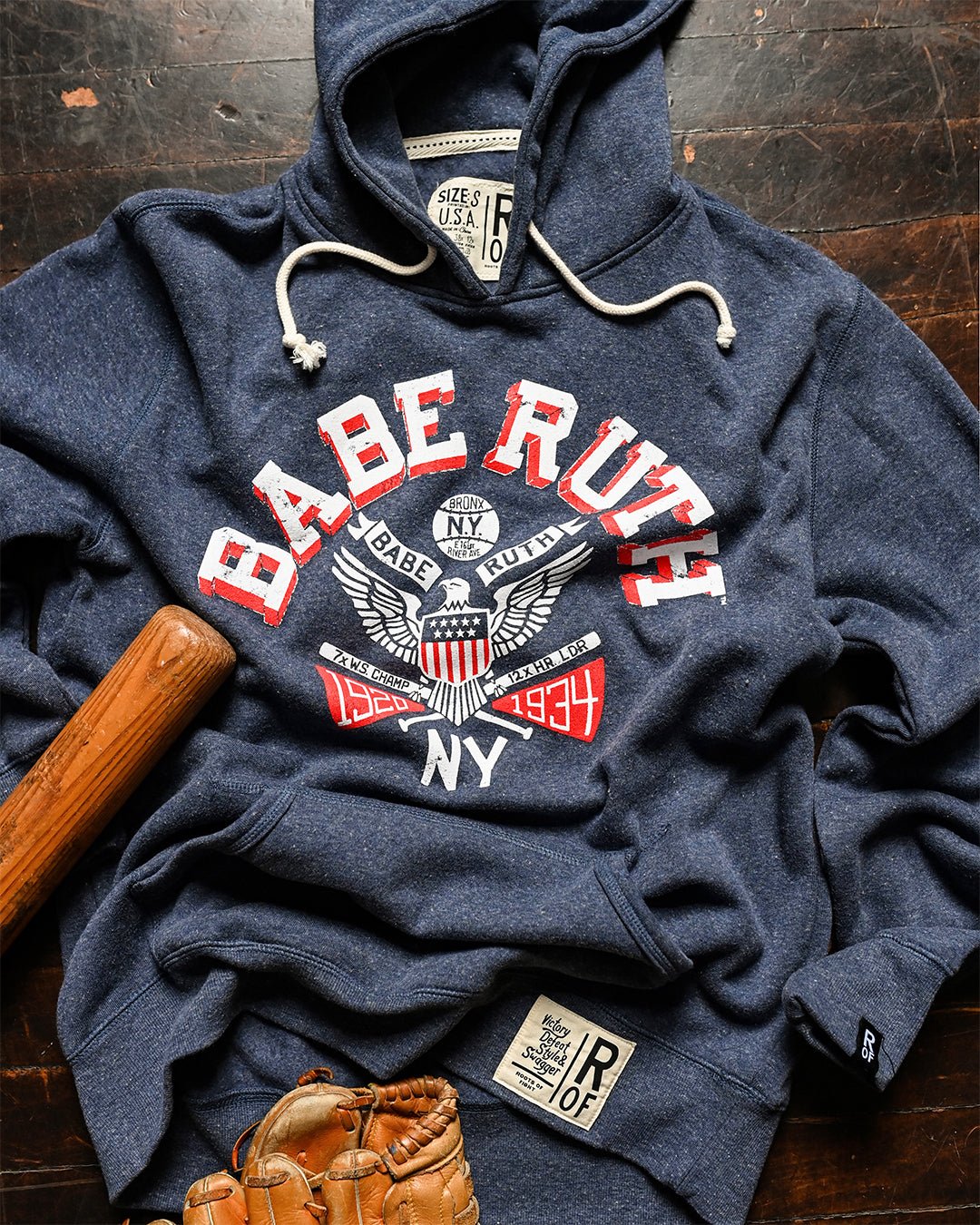 Babe Ruth New York &#39;20 - &#39;34 Navy PO Hoody - Roots of Fight