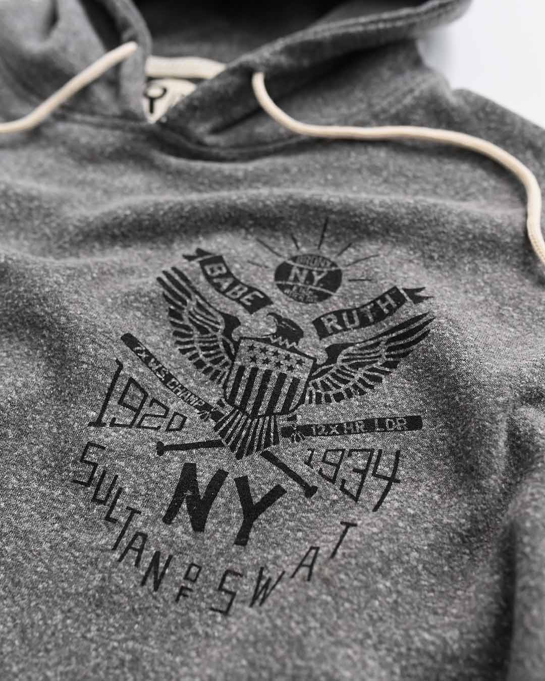 Babe Ruth NY Sultan of Swat Grey PO Hoody - Roots of Fight