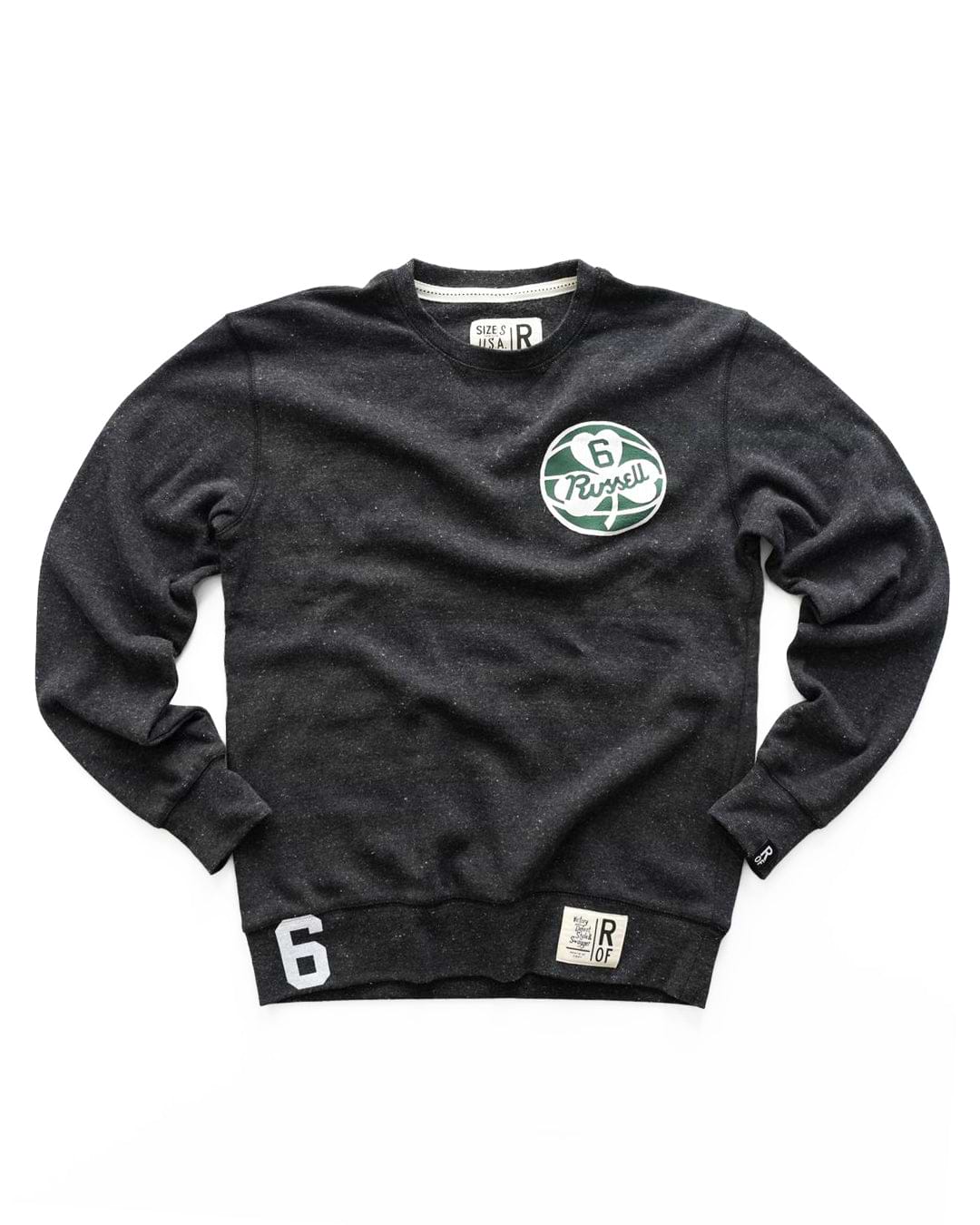 Bill Russell 6 Black Sweatshirt - Roots of Fight