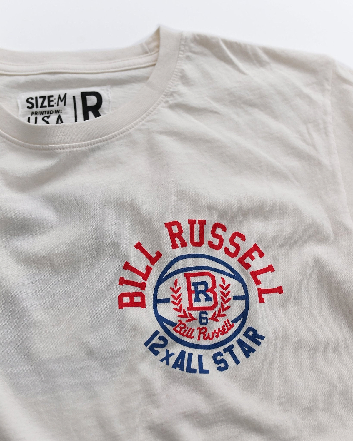 Bill Russell All Star White Tee - Roots of Fight
