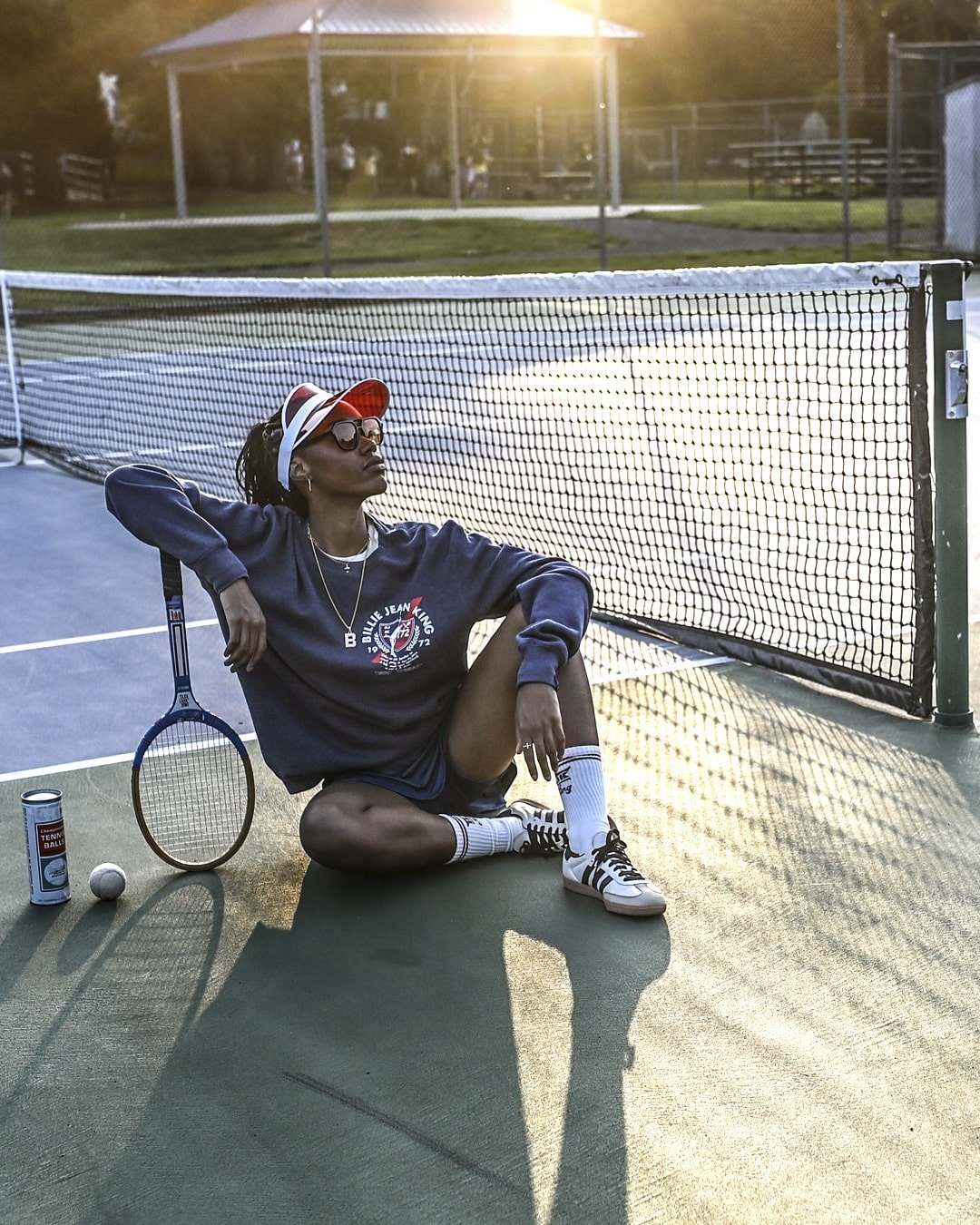 Billie Jean King Navy Sweatshirt - Roots of Fight