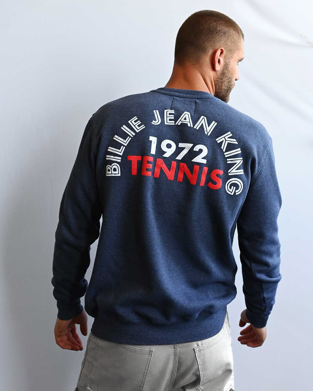 Billie Jean King Navy Sweatshirt - Roots of Fight
