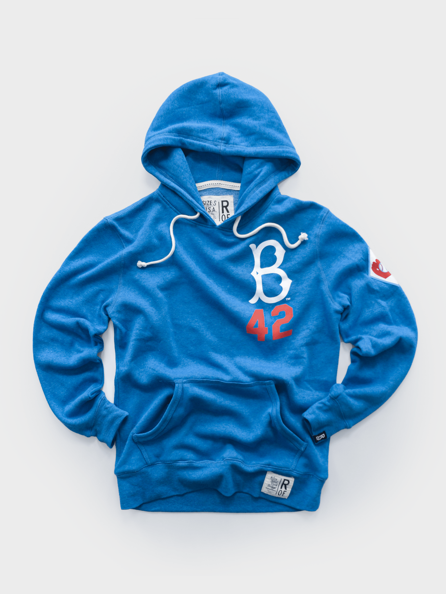 BKN Dodgers Jackie Robinson Blue PO Hoody - Roots of Fight