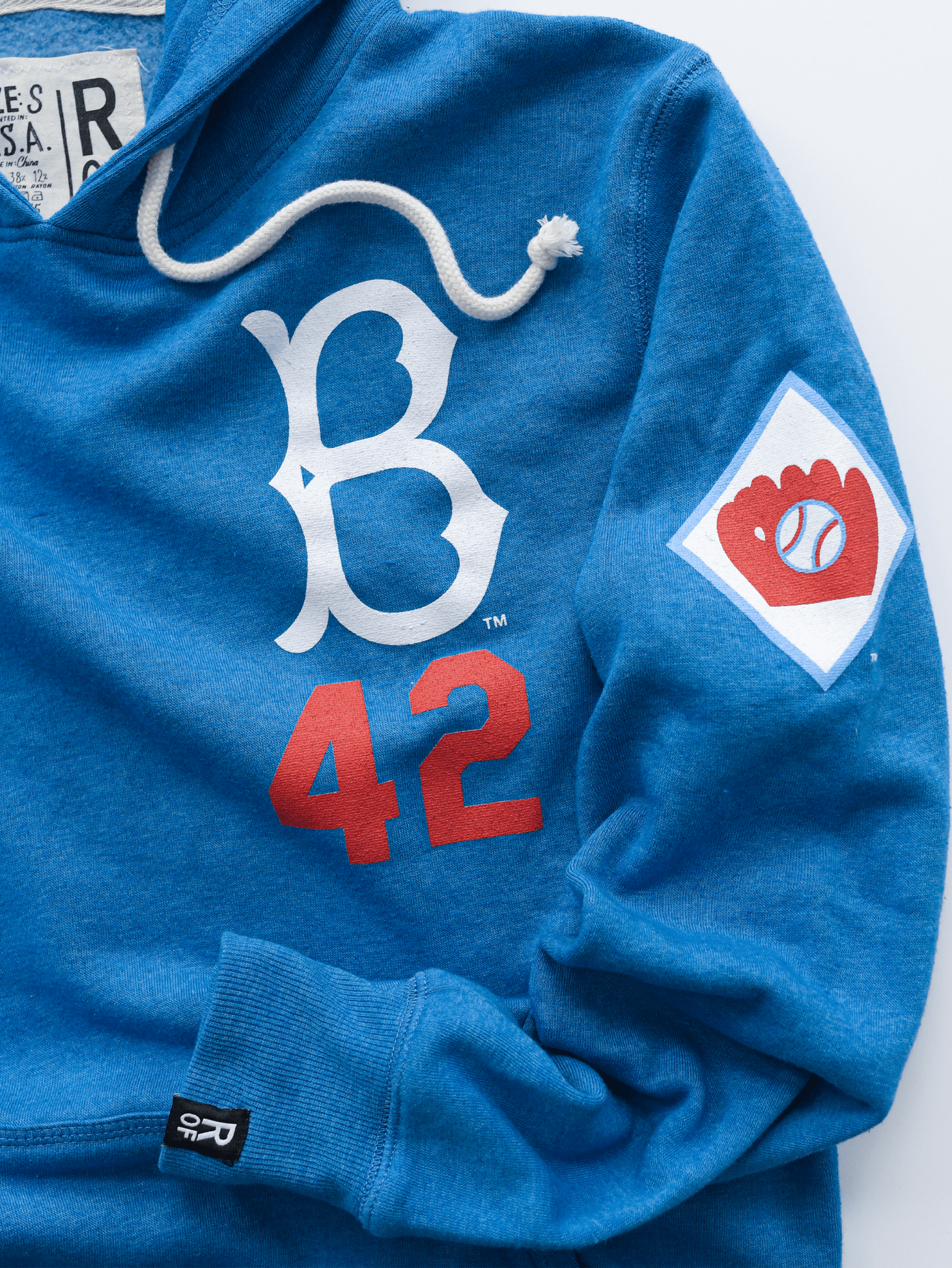 BKN Dodgers Jackie Robinson Blue PO Hoody - Roots of Fight
