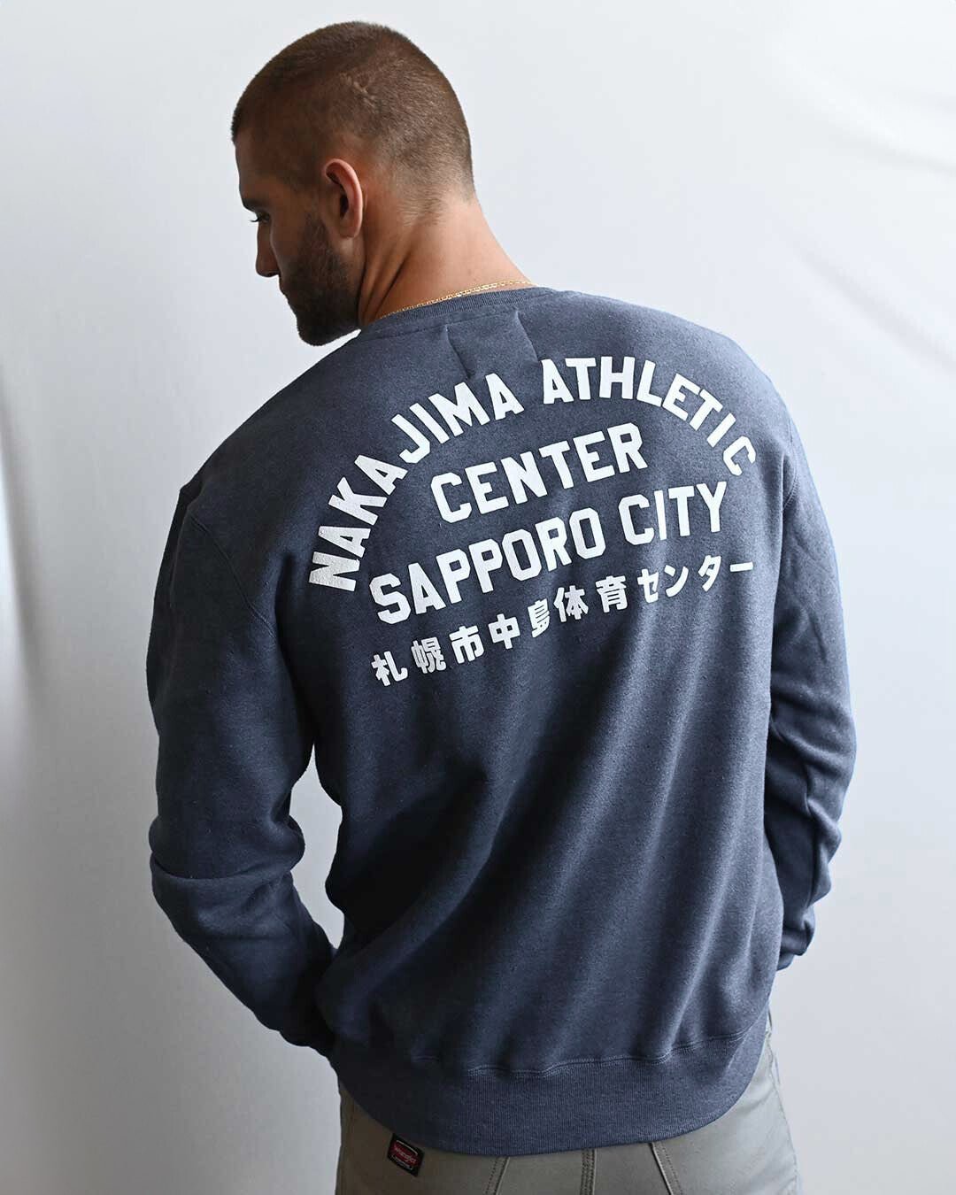 HA194☆タフダック☆ダックベスト☆ビッグロゴ刺繍☆ピットブル☆黒☆L相当 Bret Hart Hitman Japan Navy Sweatshirt