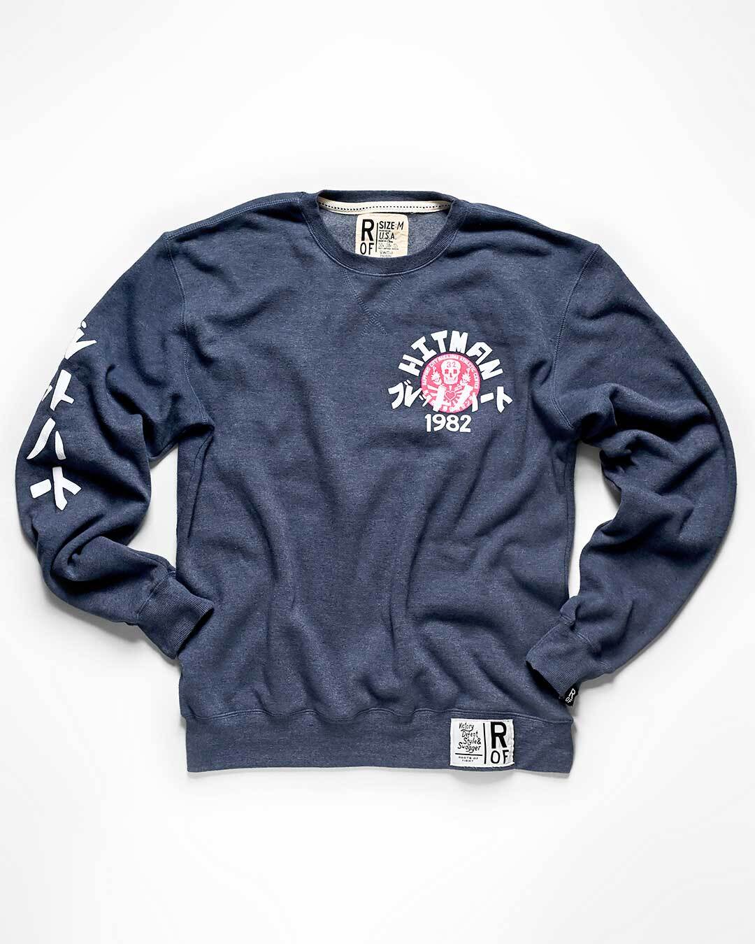 Bret Hart Hitman Japan Navy Sweatshirt - Roots of Fight