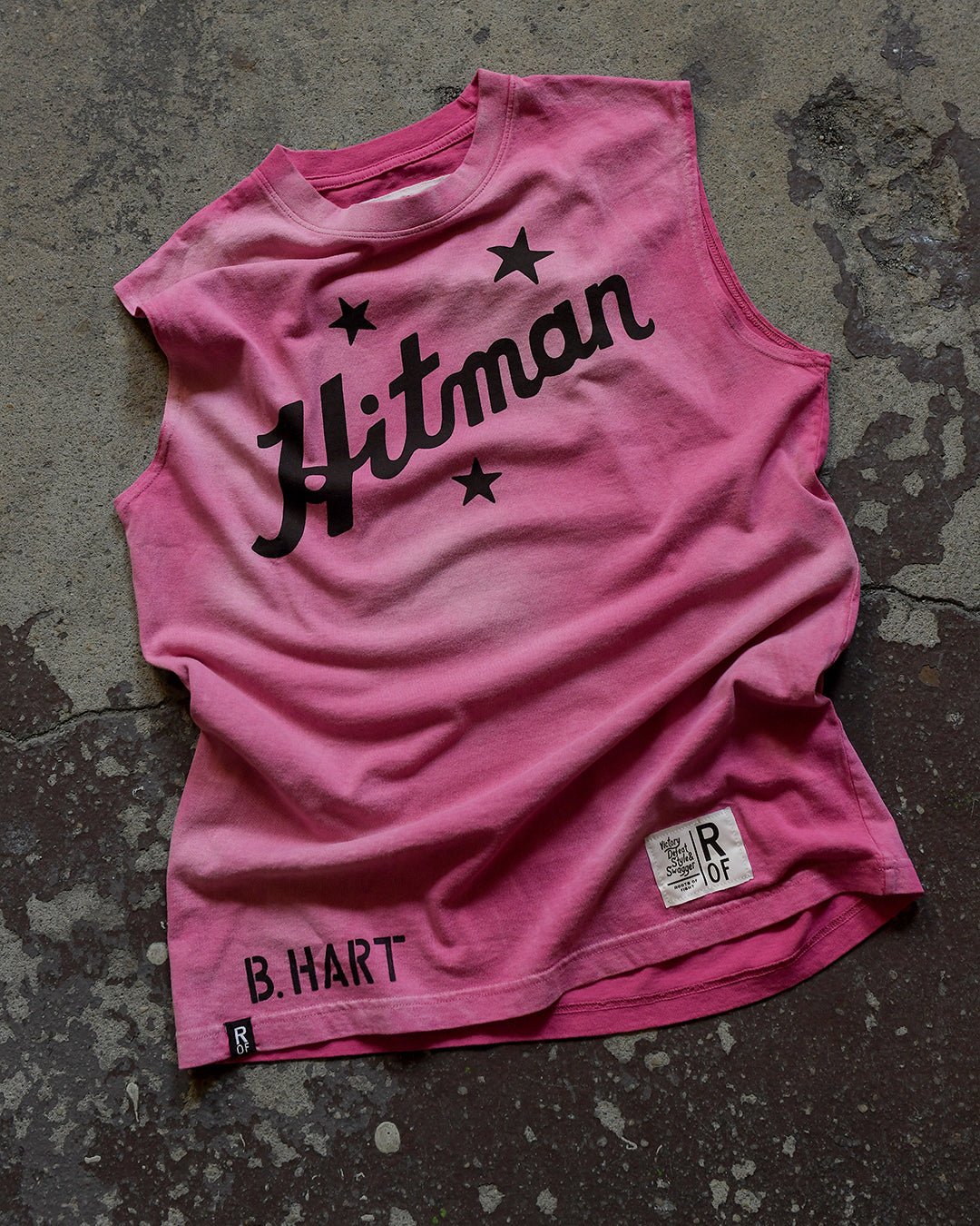 Bret Hart Hitman Pink Muscle Tee - Roots of Fight