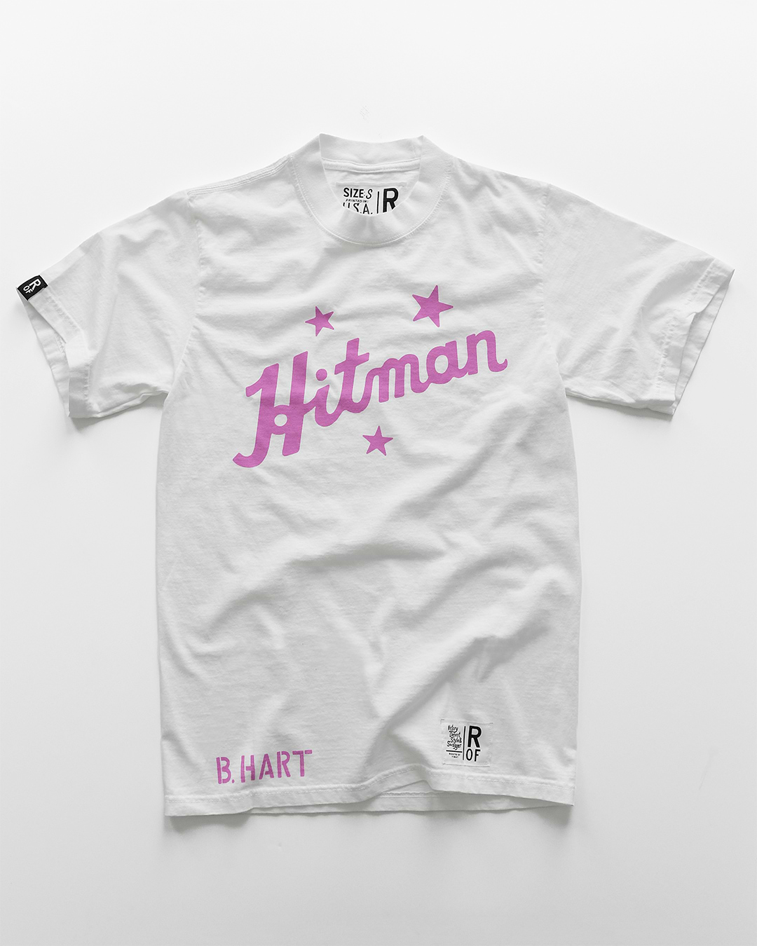 Bret Hart Hitman White Heavyweight Tee - Roots of Fight