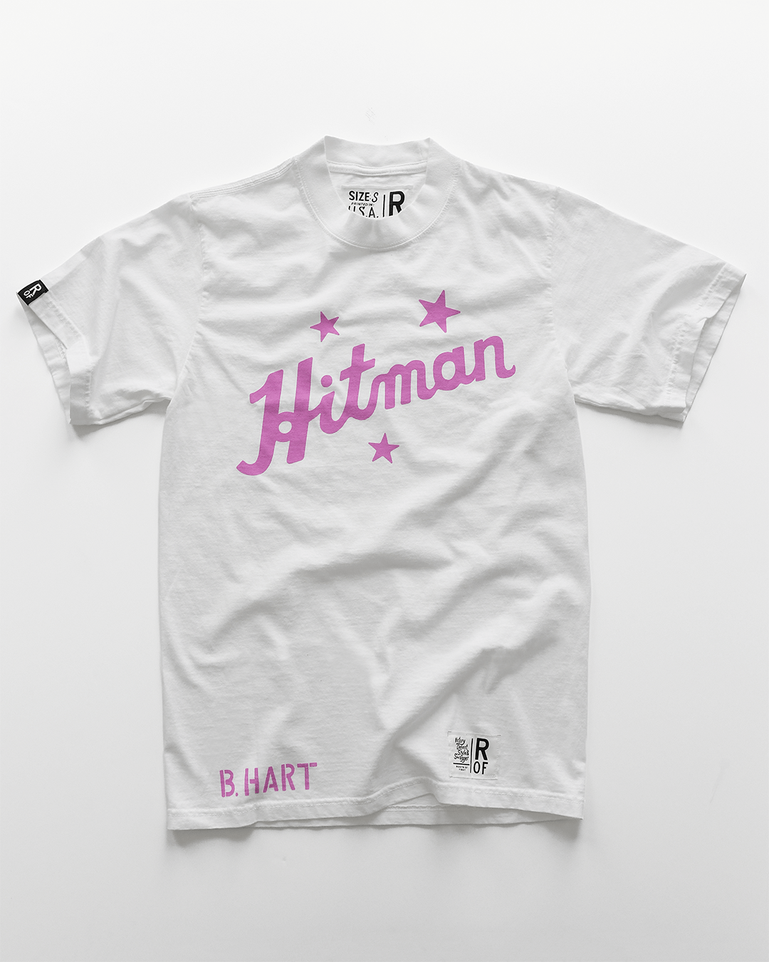 Bret Hart Hitman White Heavyweight Tee - Roots of Fight