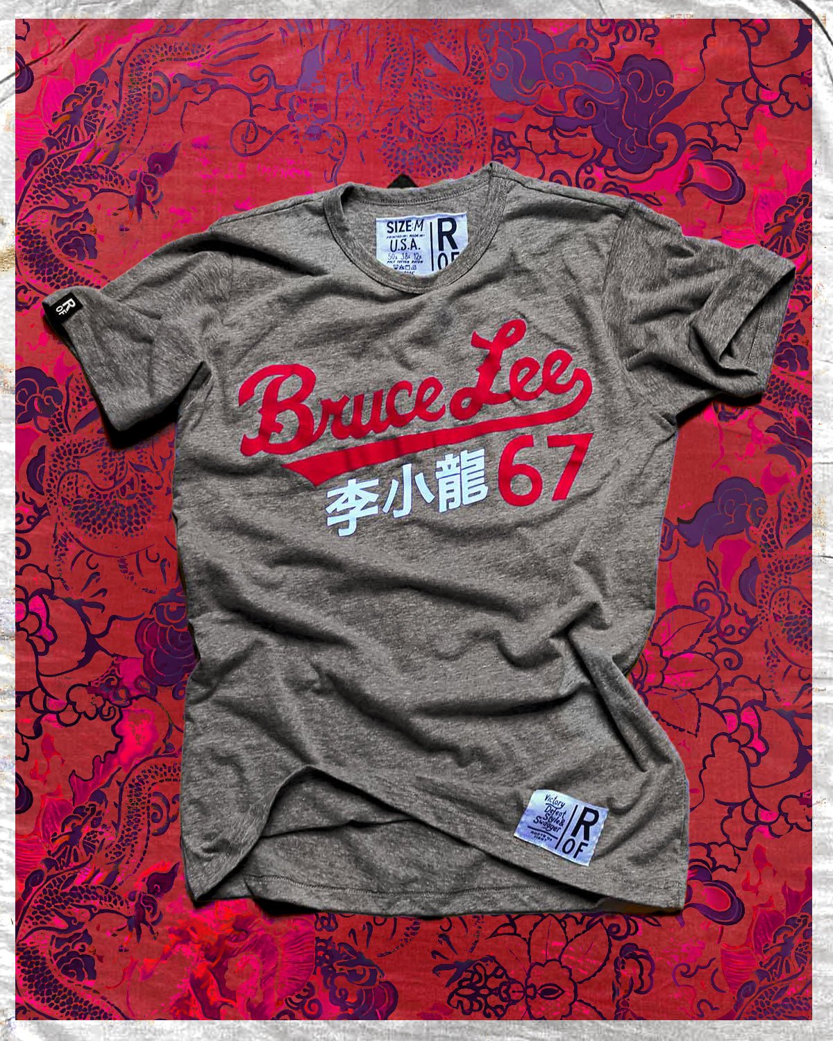 Bruce Lee &#39;67 Grey Tee - Roots of Fight