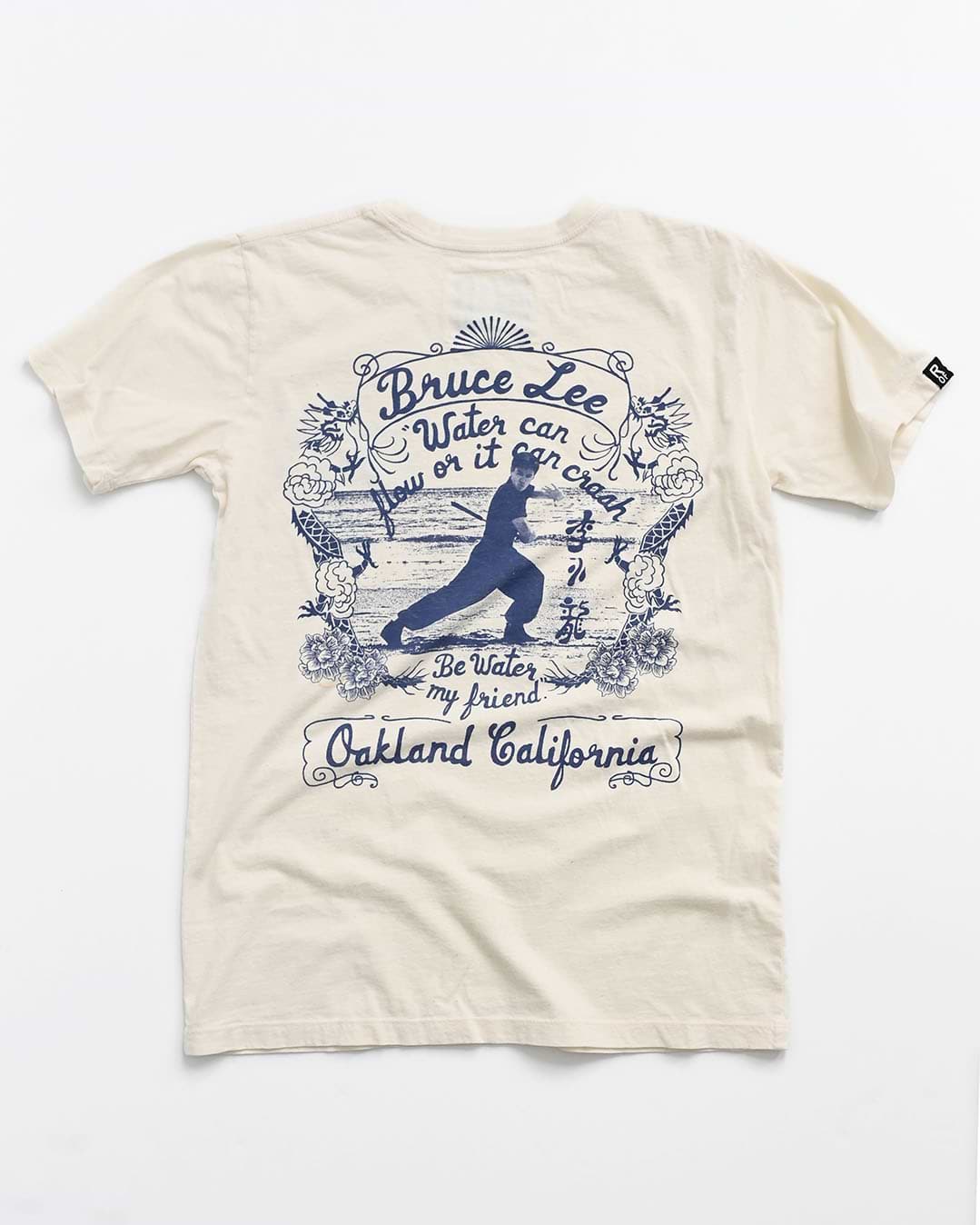 Bruce Lee Be Water White Tee - Roots of Fight