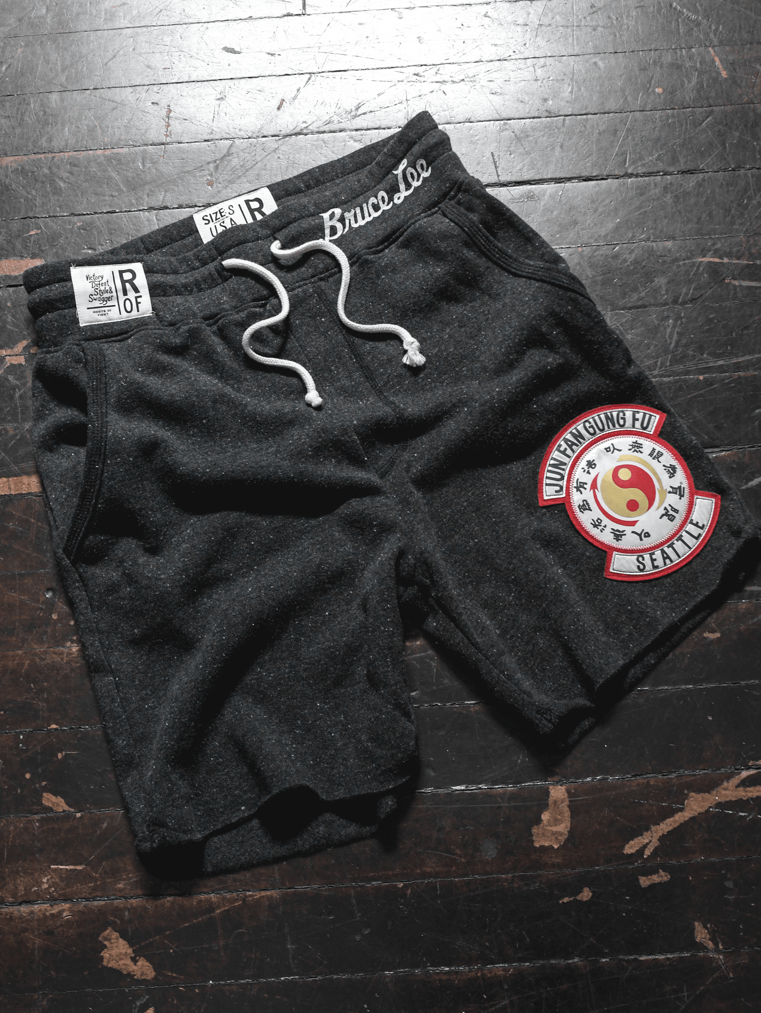 Bruce Lee JFGF Black Shorts - Roots of Fight
