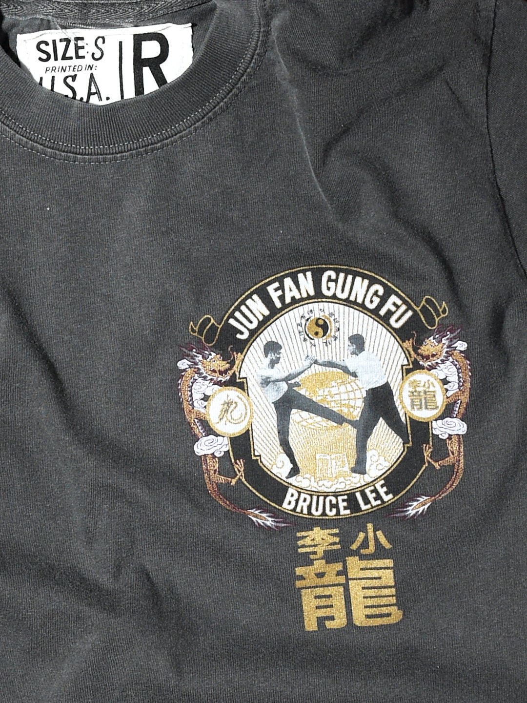 Bruce Lee Jun Fan Gung Fu Charcoal Long Sleeve Tee - Roots of Fight