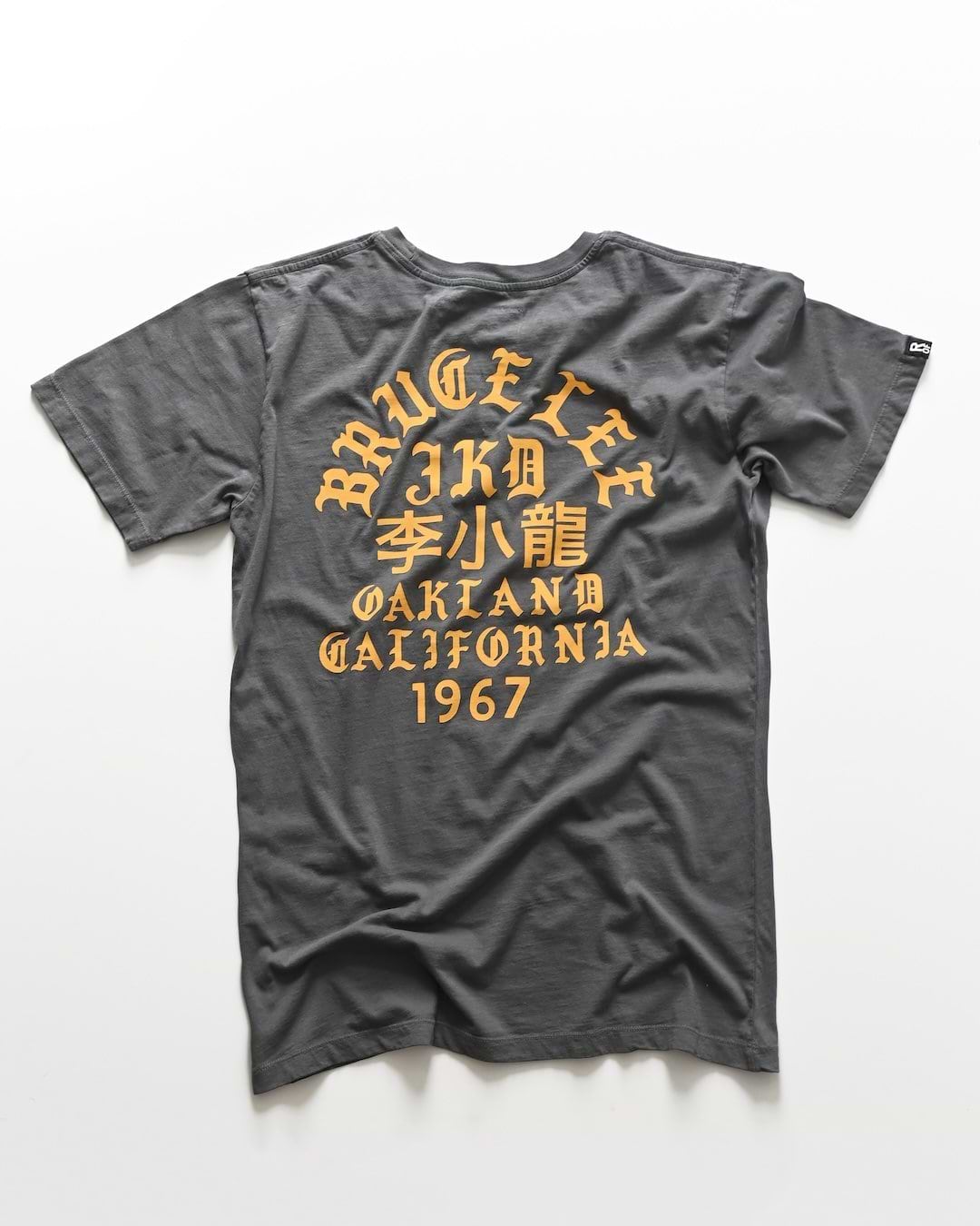 Bruce Lee Oakland &#39;67 Vintage Grey Tee - Roots of Fight