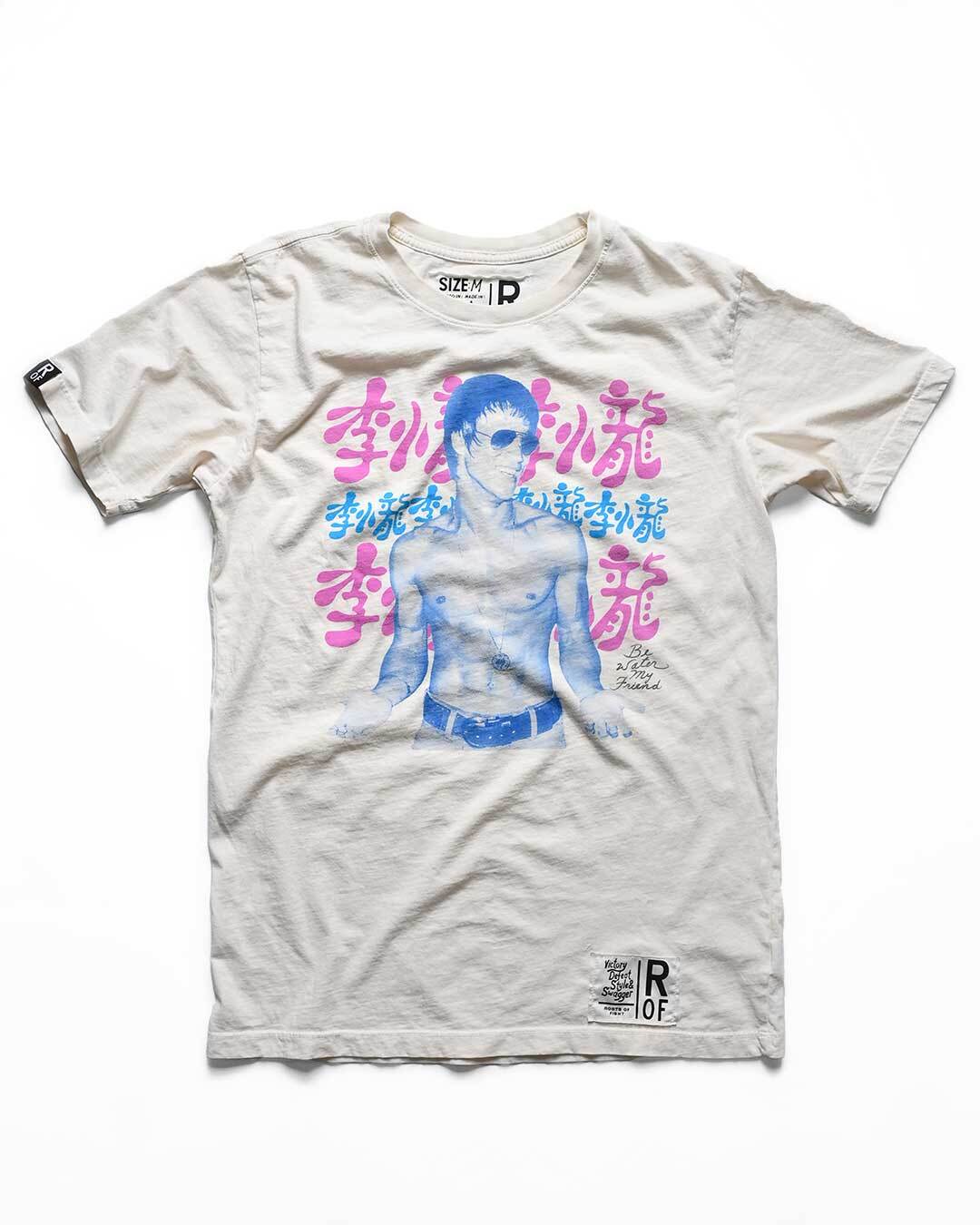 Bruce Lee Photo Vintage White Tee - Roots of Fight