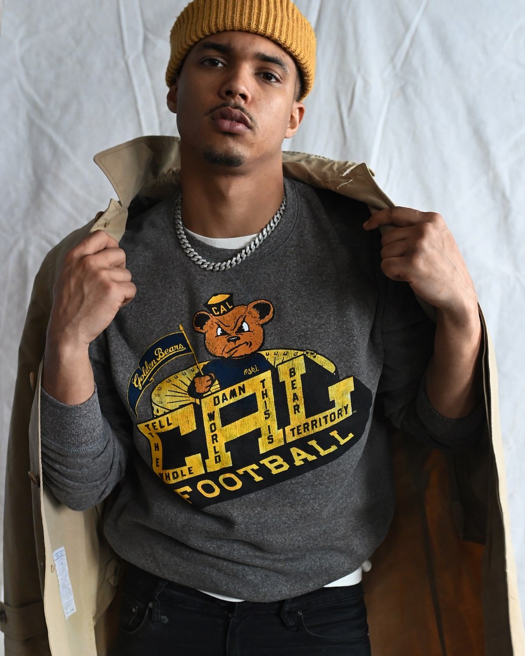 CAL - Golden Bears Football Grey Sweatshirt - Roots of Fight