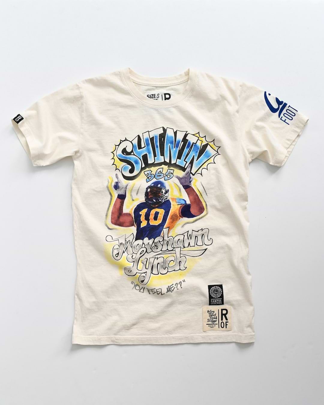 CAL - Marshawn Lynch Shinin&#39; 365 White Tee - Roots of Fight