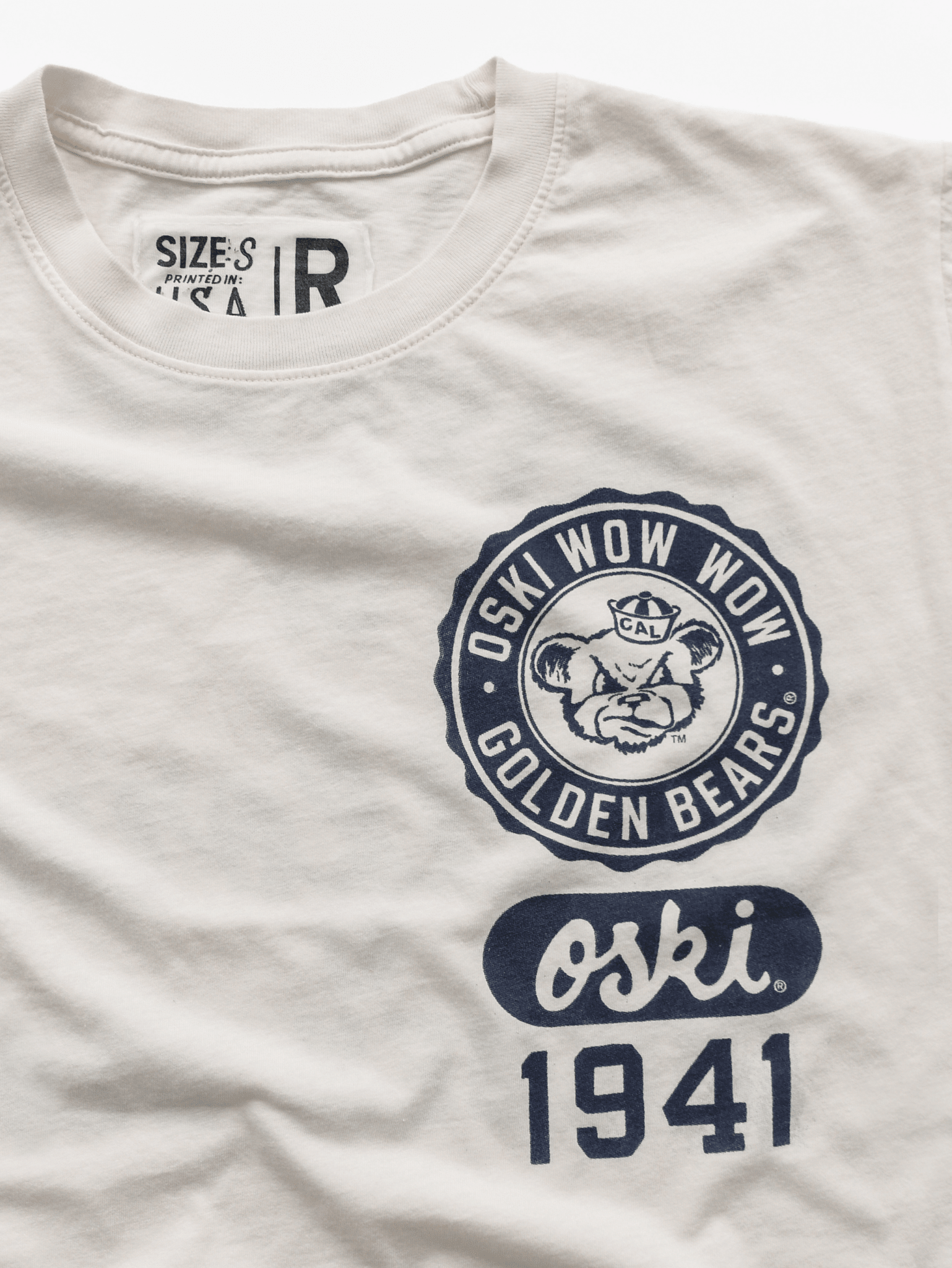CAL - Oski Yell '41 White Tee - Roots of Fight