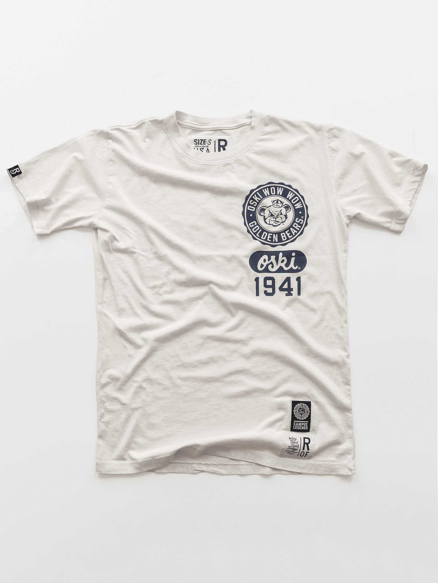 CAL - Oski Yell '41 White Tee - Roots of Fight