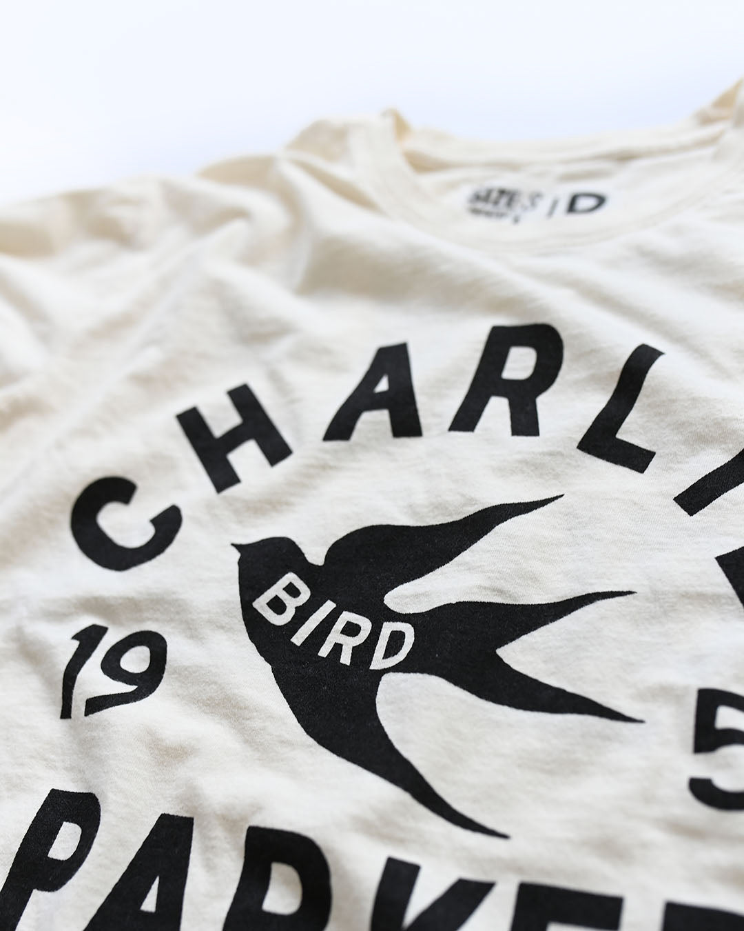 Charlie Bird Parker &#39;55 White Tee - Roots of Fight