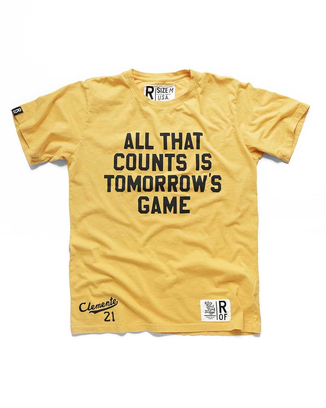Clemente 'All That Counts' Gold Tee - Roots of Fight