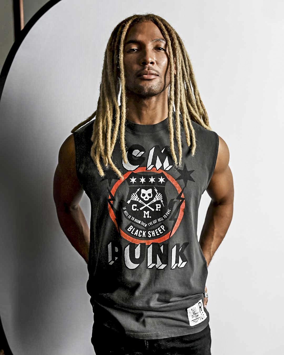 CM Punk &#39;Best in the World&#39; Black Muscle Tee - Roots of Fight