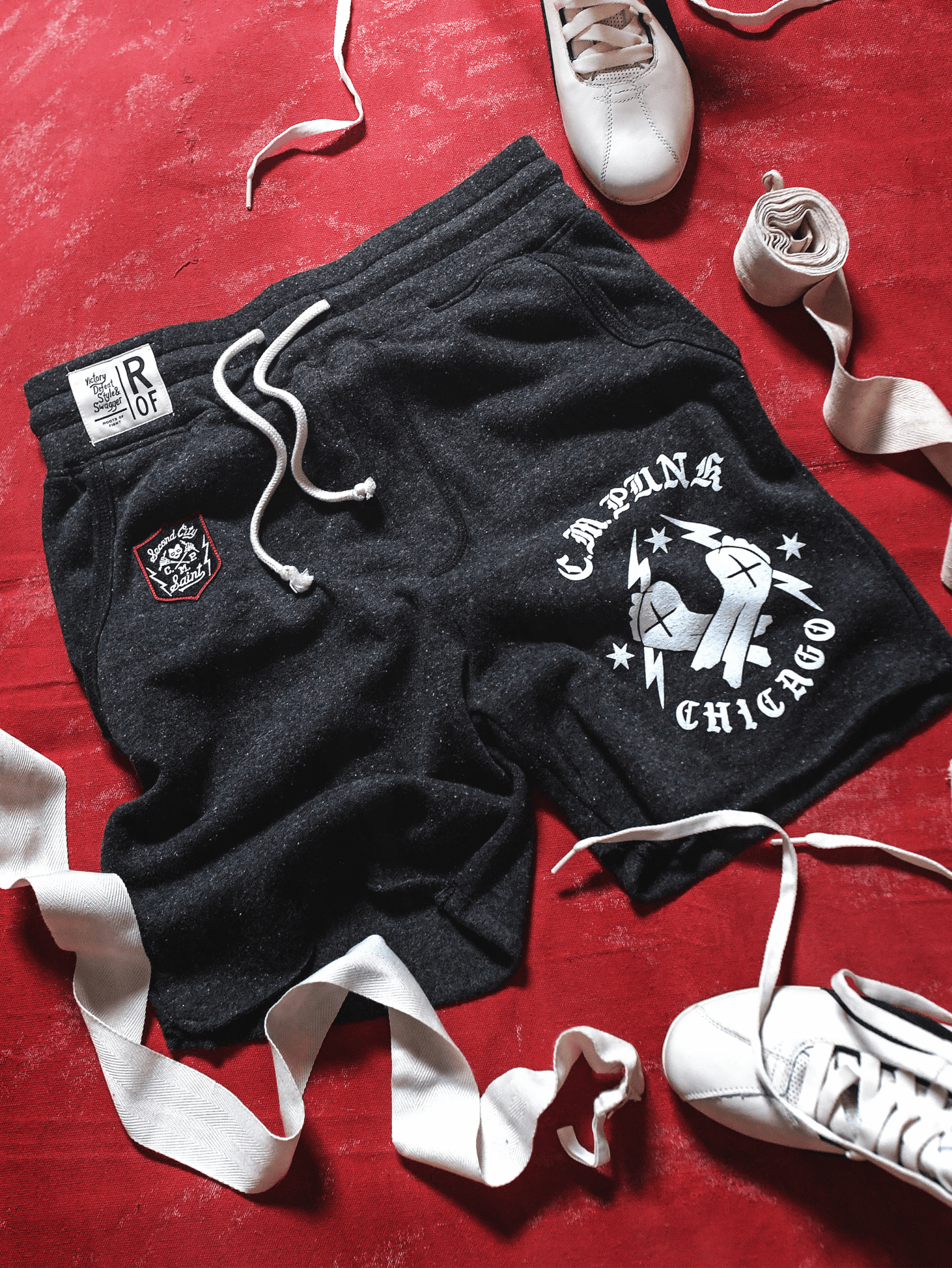 CM Punk Chicago Icon Black Shorts - Roots of Fight