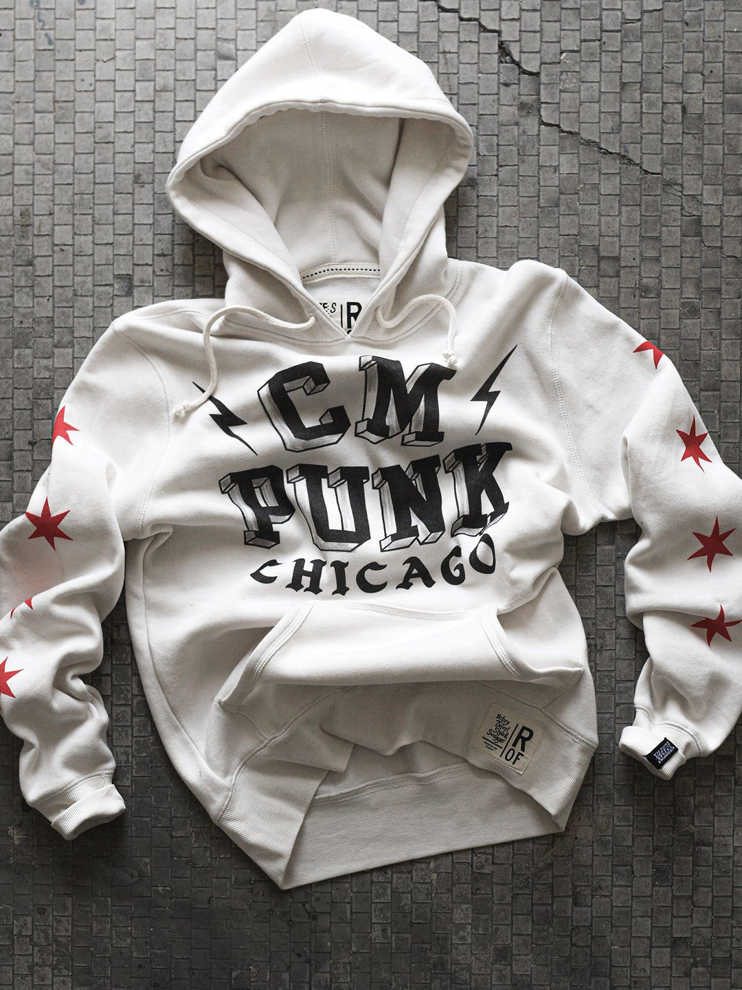 CM Punk Chicago White PO Hoody - Roots of Fight