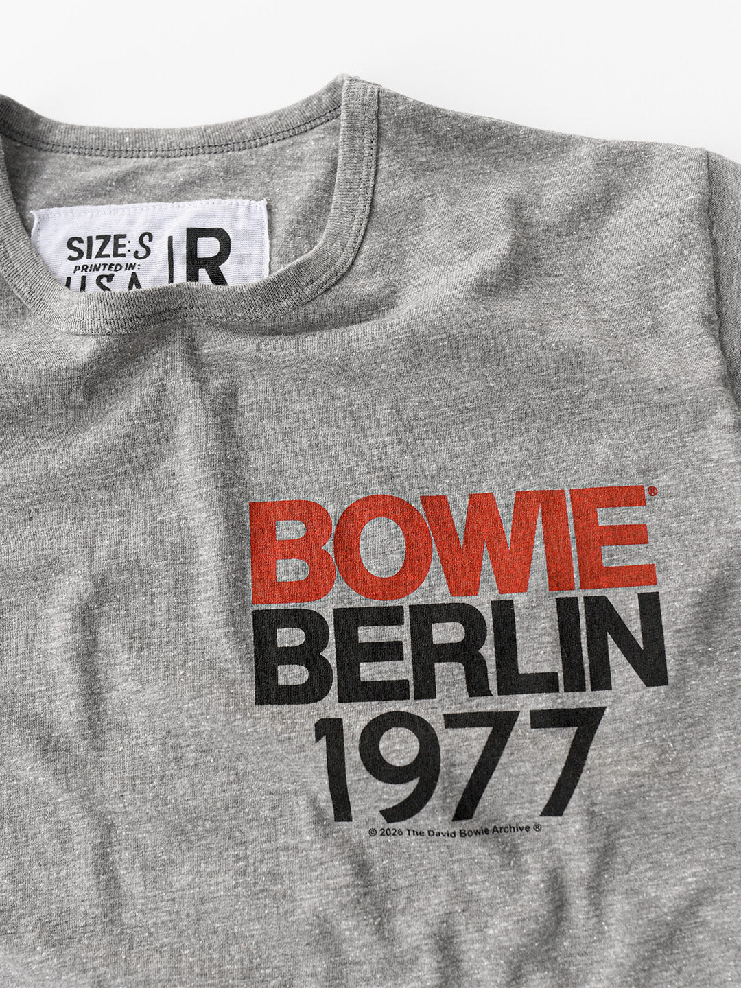 David Bowie Berlin '77 Grey Triblend Tee