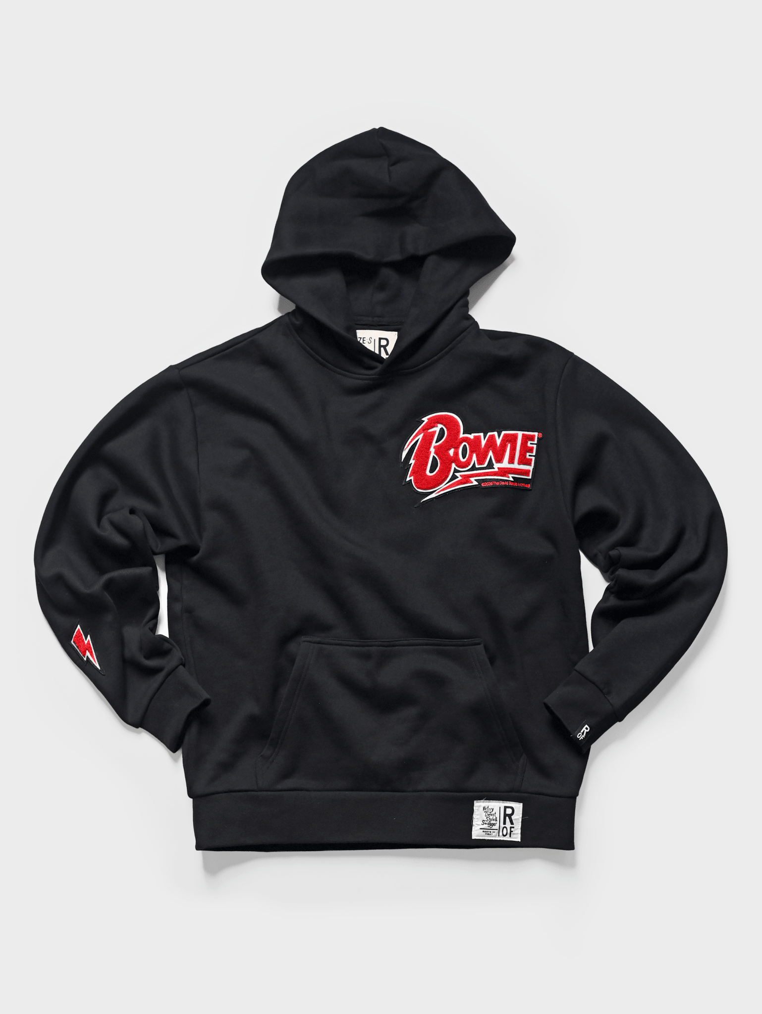 David Bowie Classic Black PO Heavyweight Hoody - Roots of Fight