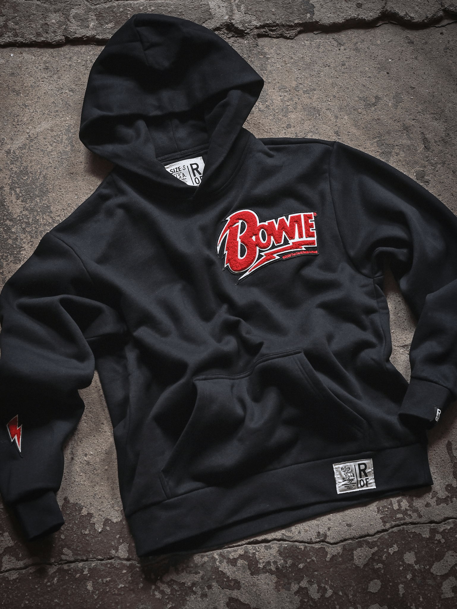 David Bowie Classic Black PO Heavyweight Hoody - Roots of Fight