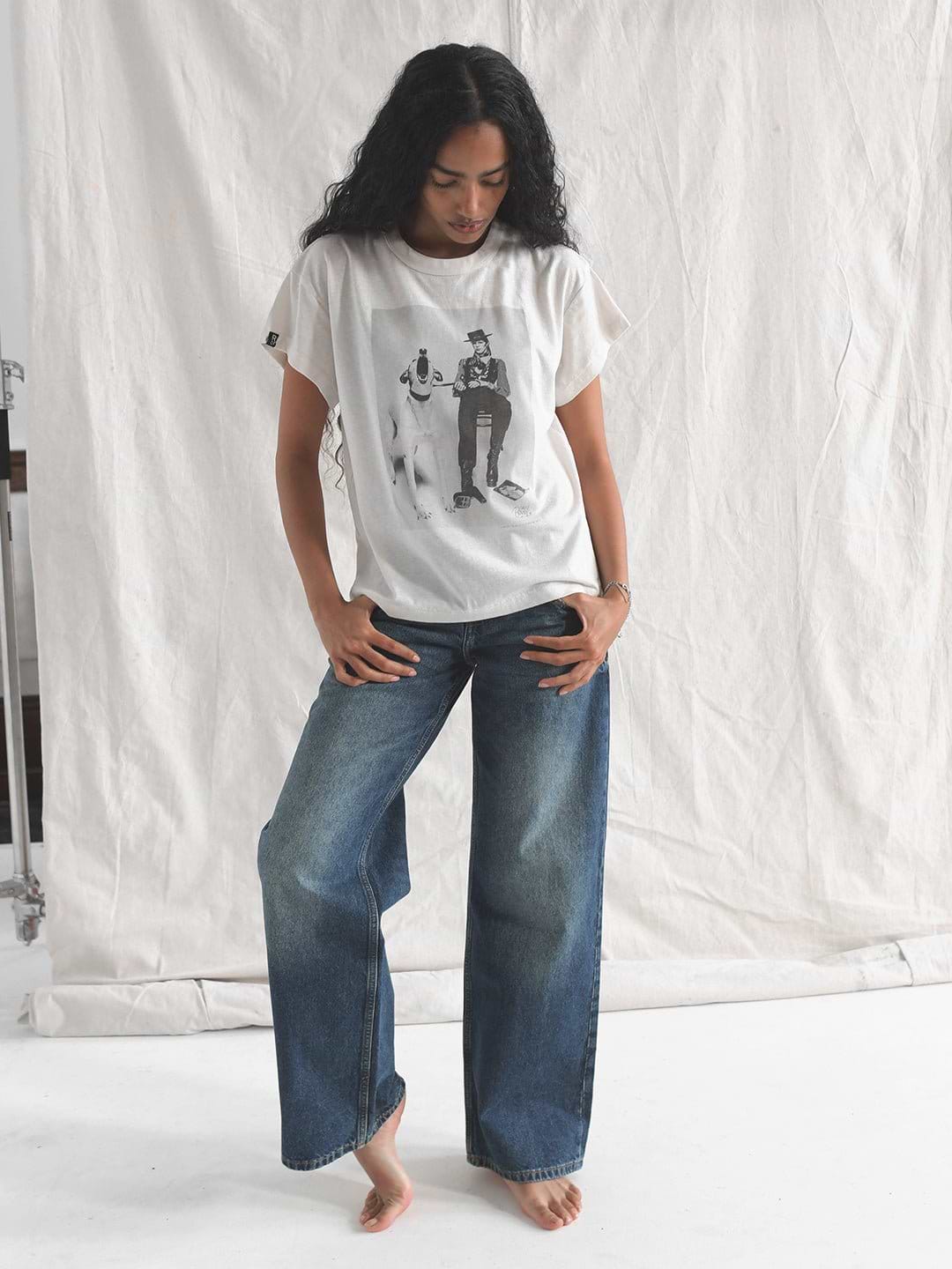 David Bowie Diamond Dogs Photo White Women's Tee - Roots of Fight