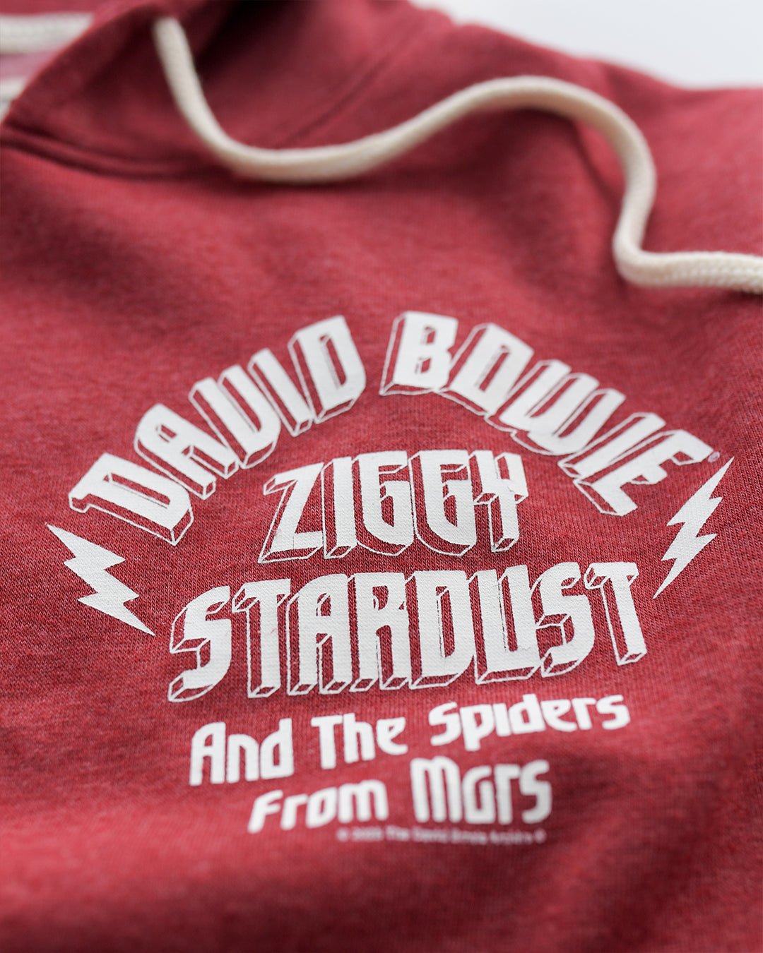 David Bowie Ziggy Stardust '72 Cardinal PO Hoody - Roots of Fight
