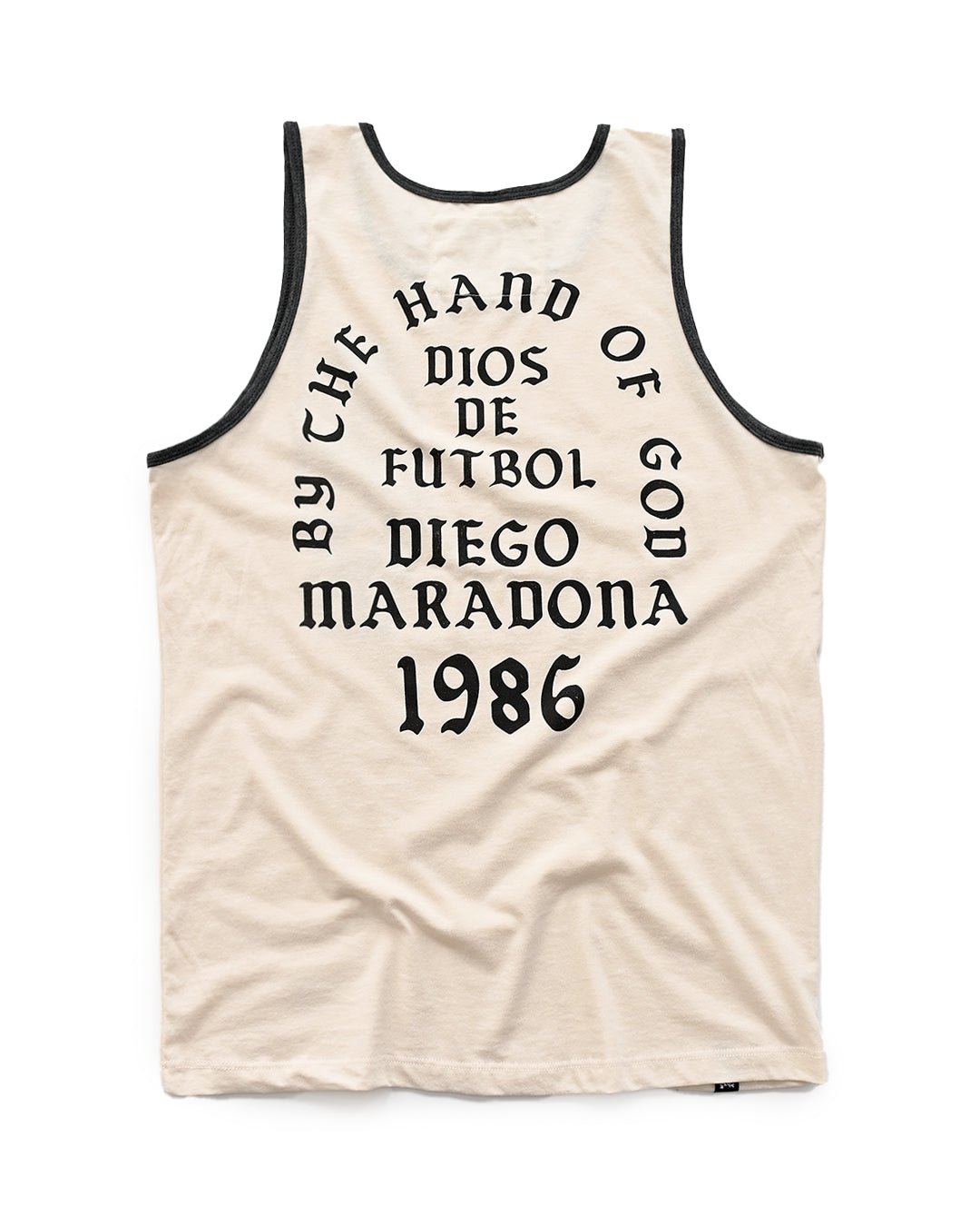Diego Maradona Hand of God &#39;86 White Tank - Roots of Fight