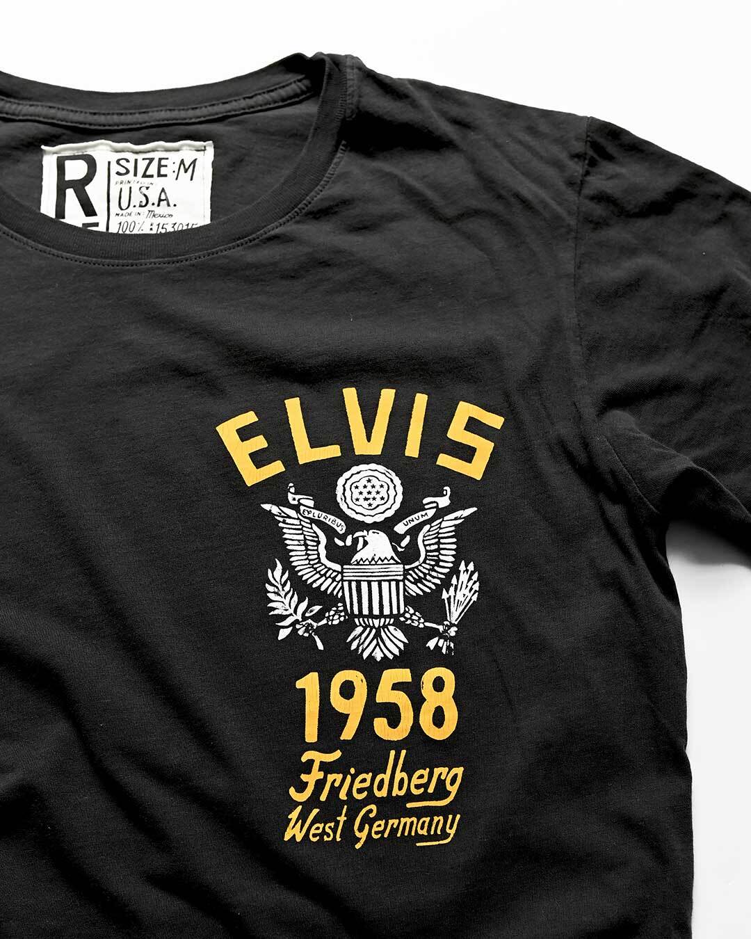 Elvis 32nd Armor &#39;58 Germany Black Tee - Roots of Fight