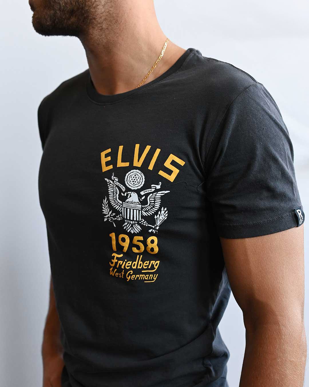 Elvis 32nd Armor &#39;58 Germany Black Tee - Roots of Fight