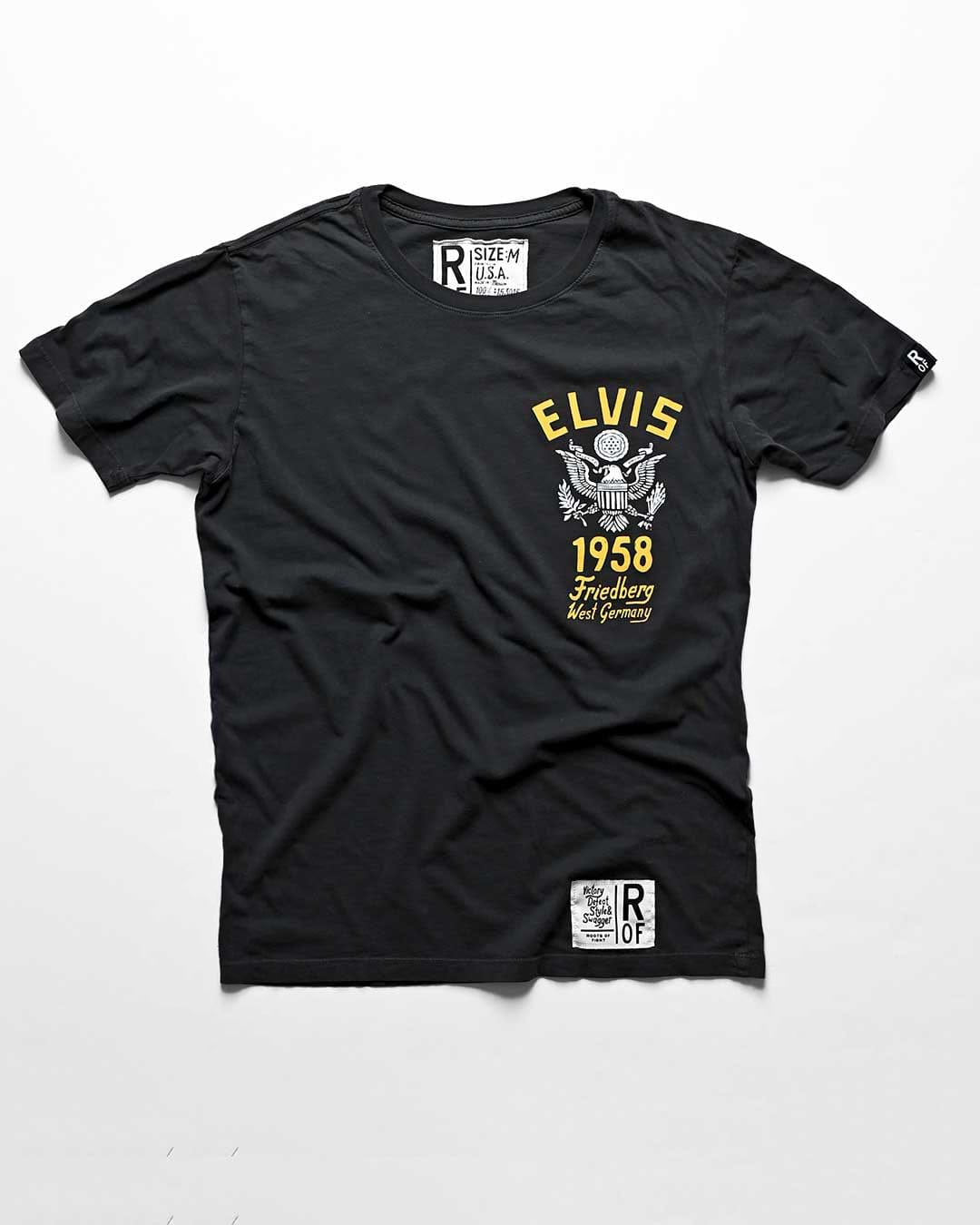 Elvis 32nd Armor &#39;58 Germany Black Tee - Roots of Fight