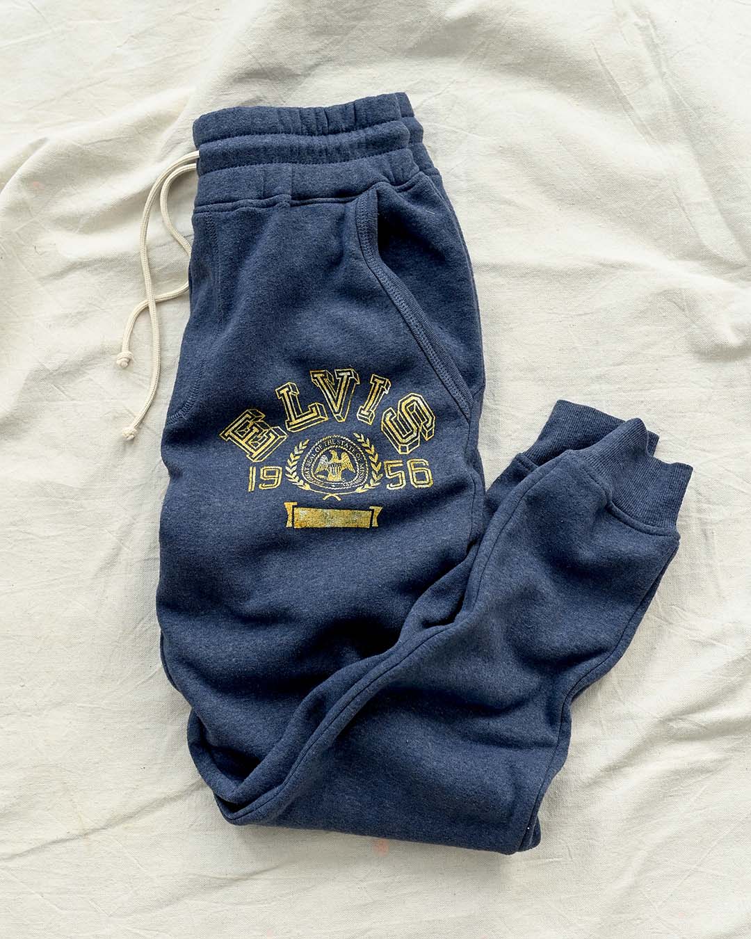 Elvis &#39;56 Classic Navy Sweatpants - Roots of Fight