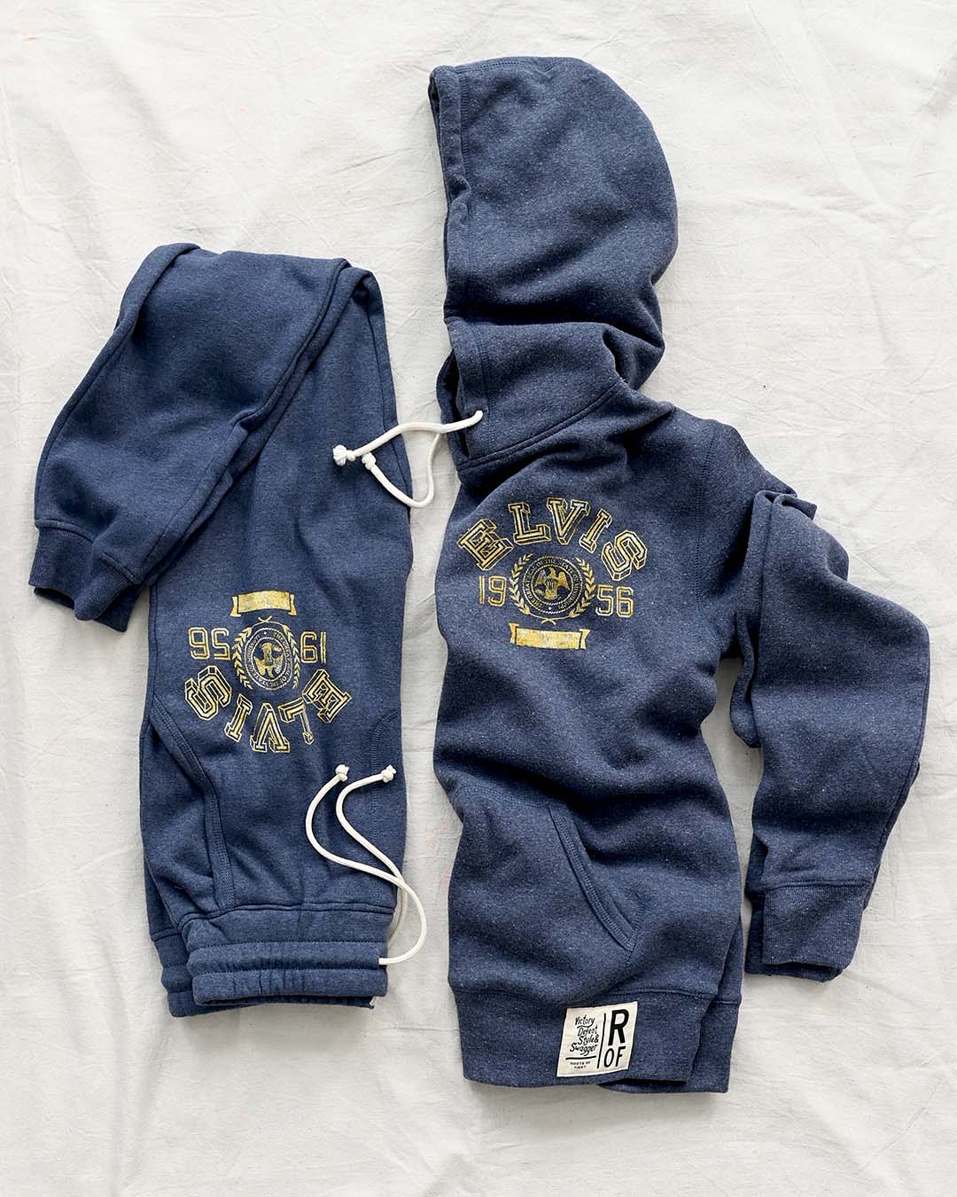 Elvis &#39;56 Classic Navy Sweatpants - Roots of Fight